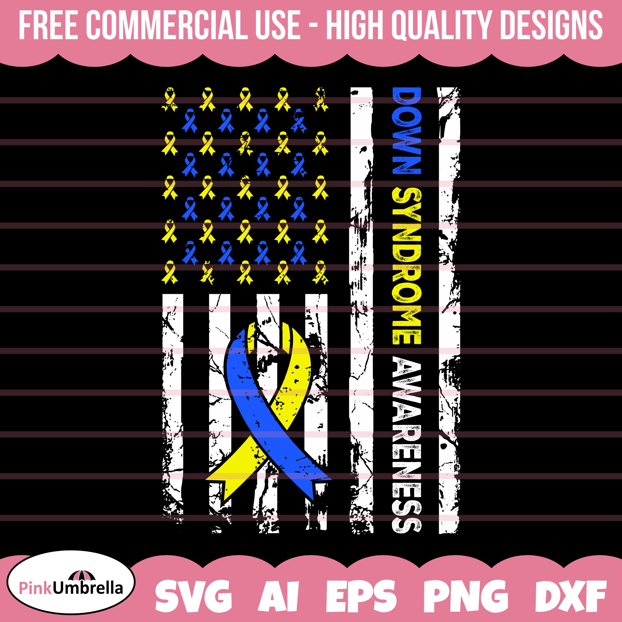 Down Syndrome Awareness American Flag Svg, Down Syndrome Awa Inspire