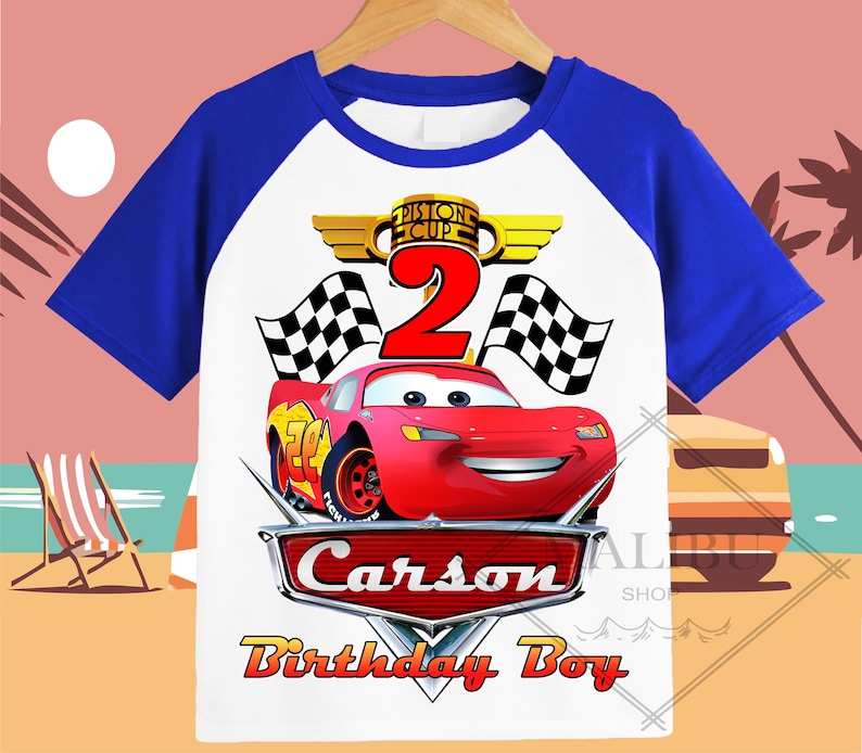 Red Mcqueen Birthday Shirt Cars Birthday Shirt Disney Cars