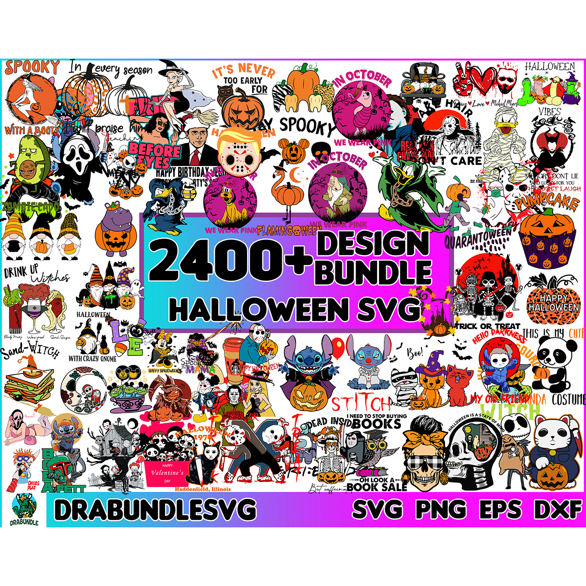 2400 Halloween svg files for cricut, Halloween designs bundl - Inspire