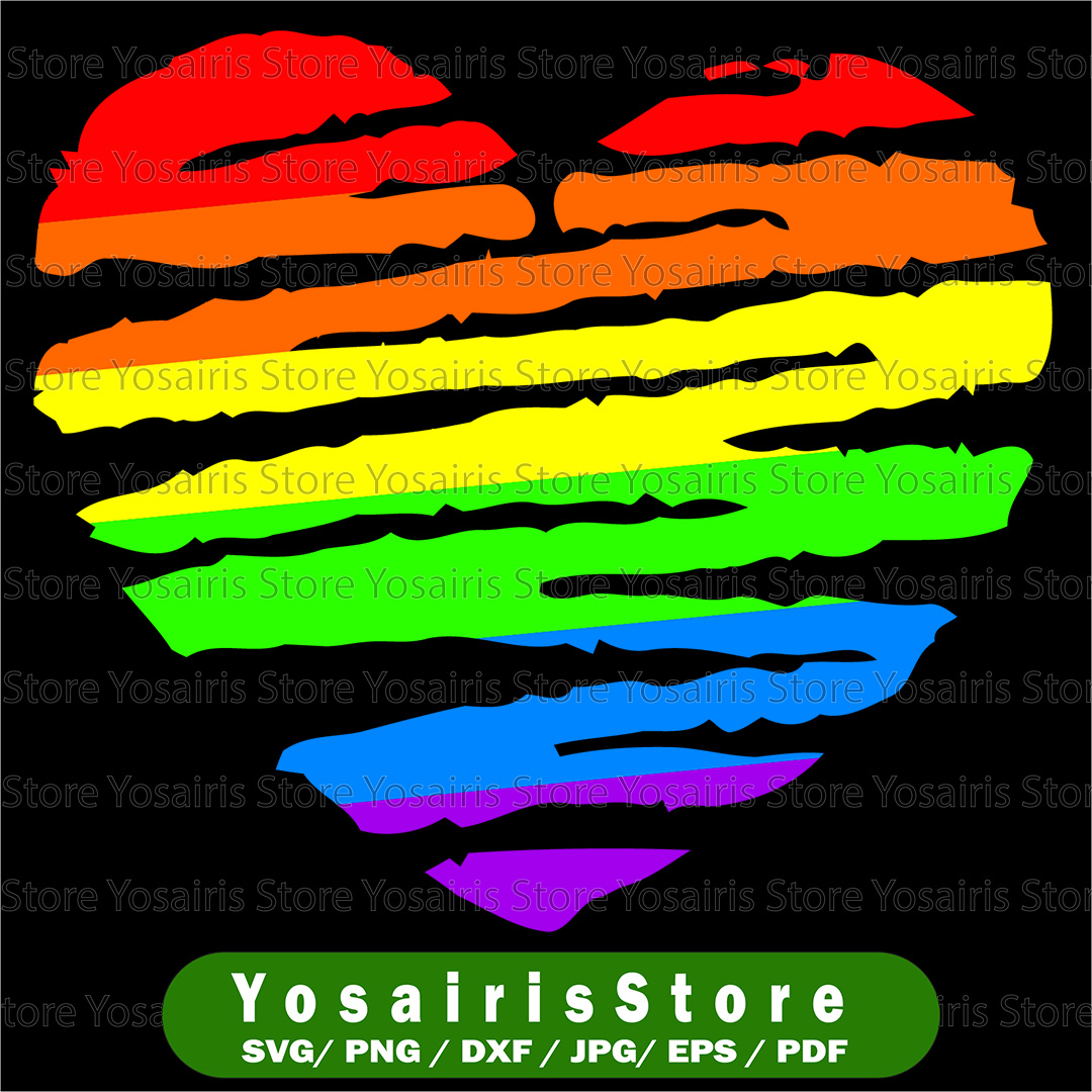 Rainbow Heart Svg, LGBT Heart Svg, Gay Pride Svg, LGBT Svg C - Inspire ...