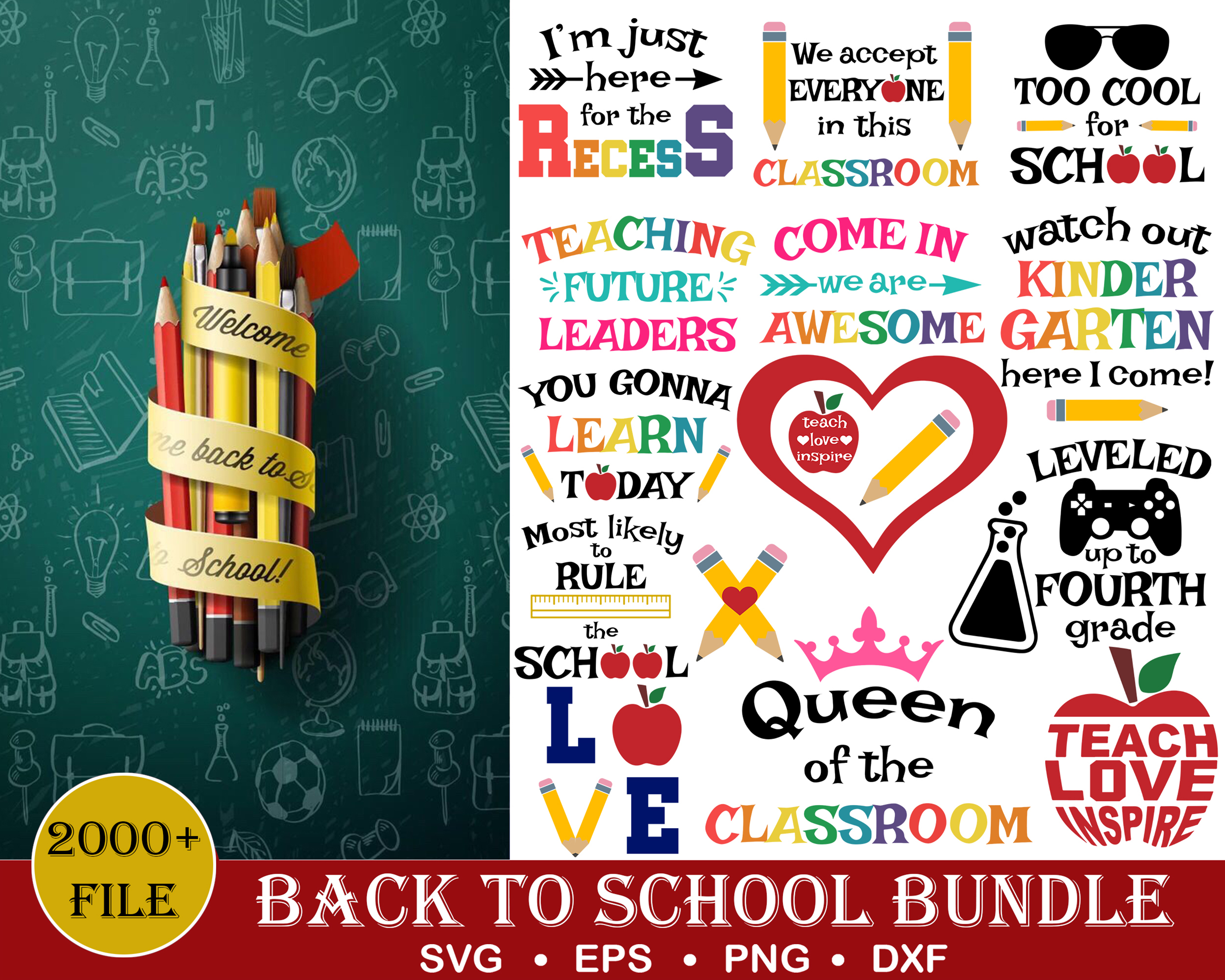 Digitalartsi School Clipart Bundle - Classroom Download - In | Inspire ...