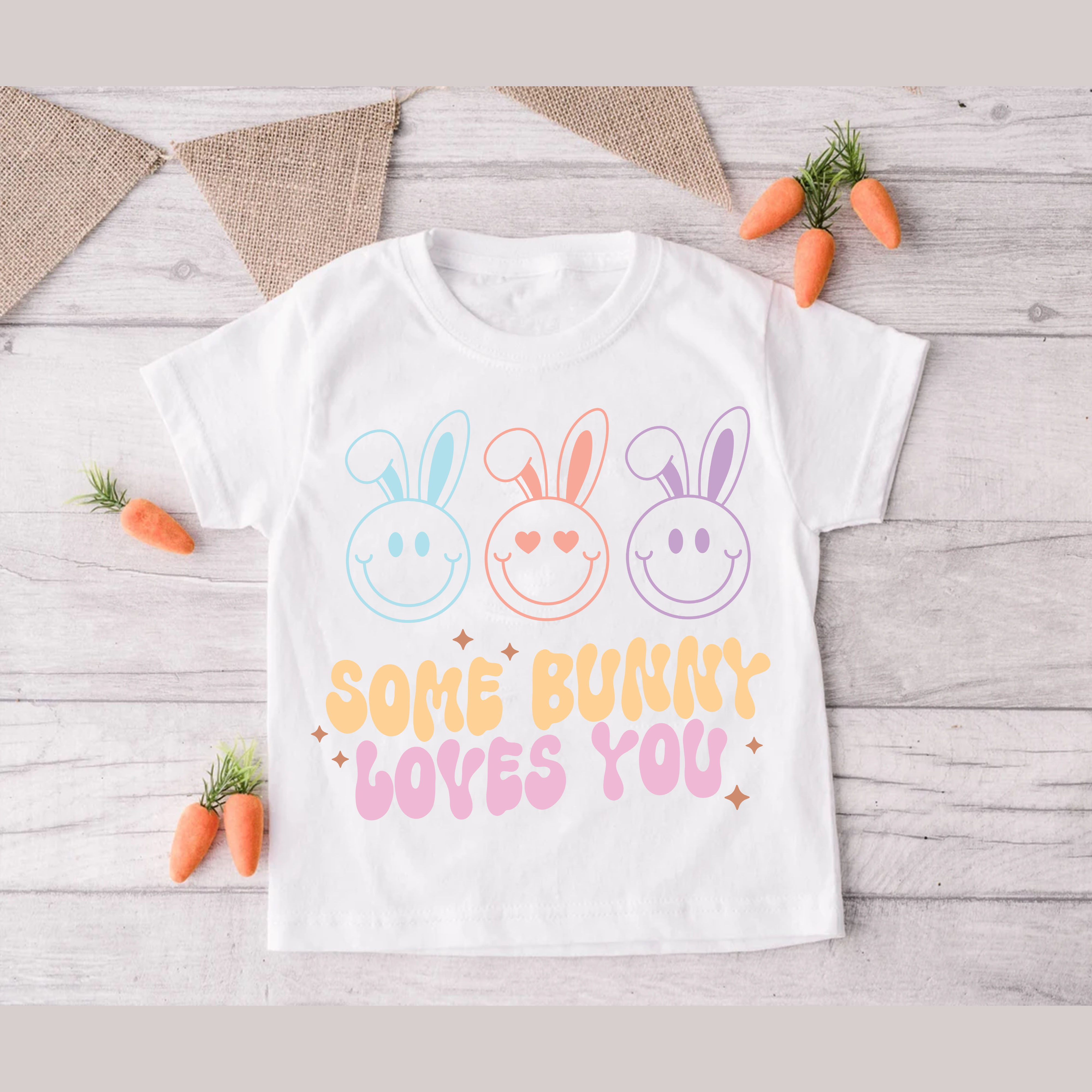 Some Bunny Loves You Tshirt Romper