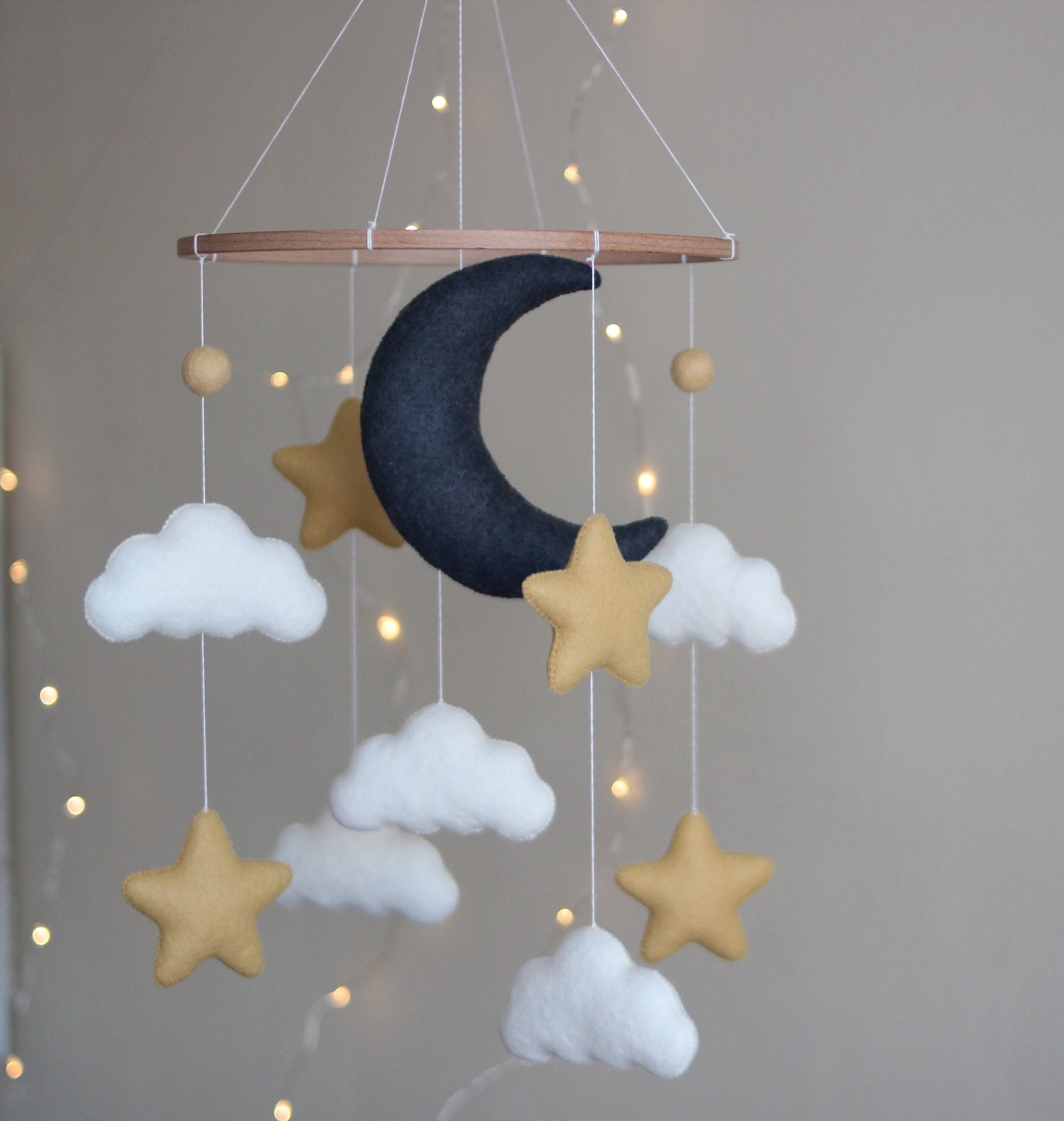Moon star baby mobile Crib mobile Nursery decor Inspire Uplift
