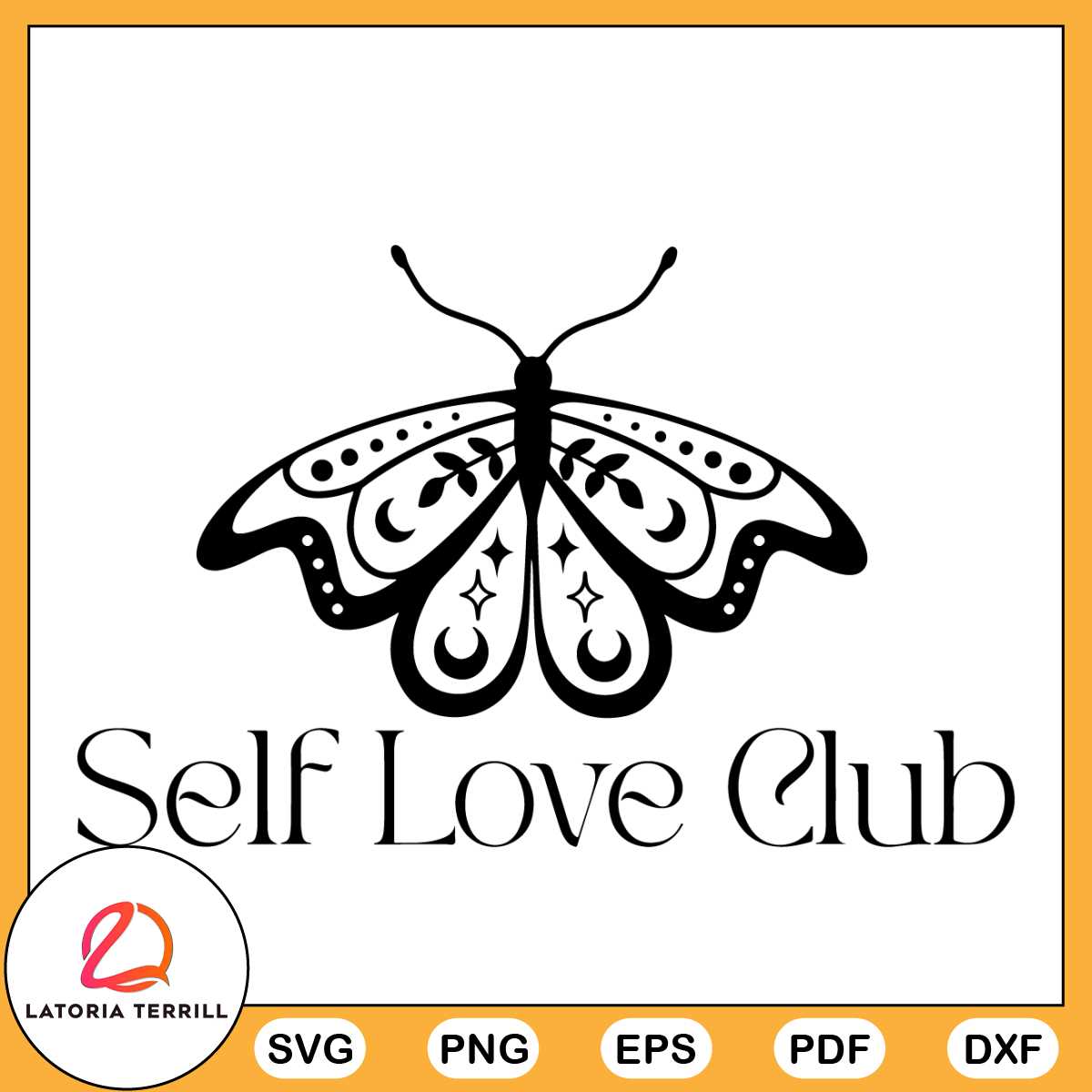 Self Love Club SVG PNG Love Yourself SVG Cutting Files | Inspire Uplift
