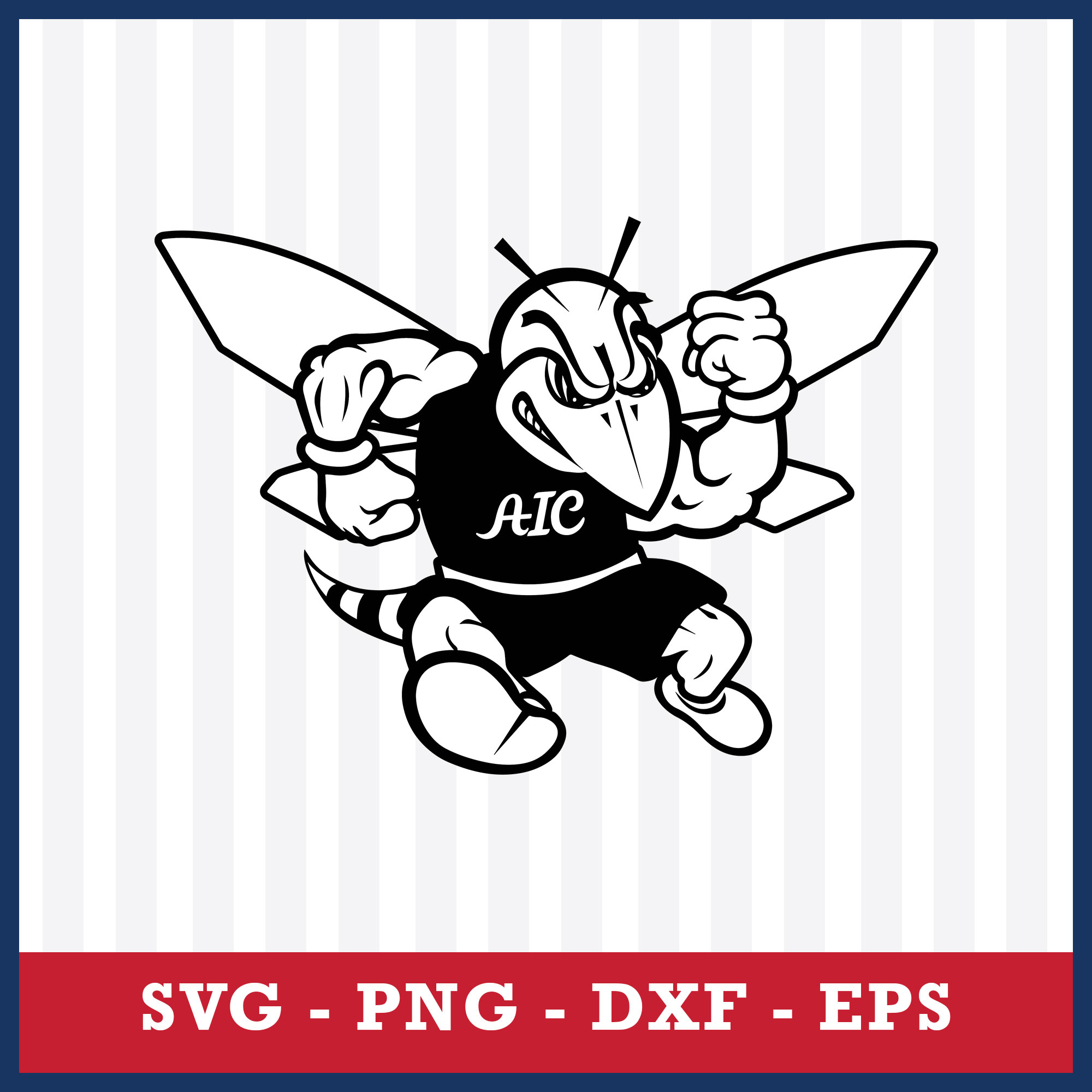 AIC Yellow Jackets Logo Svg, AIC Yellow Jackets Svg, NCAA Sv Inspire