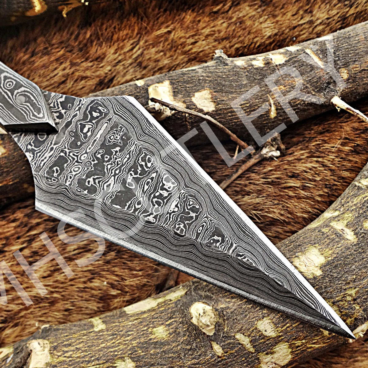 Custom Handmade Damascus Steel Dagger Knife With Wood Handle - Inspire ...