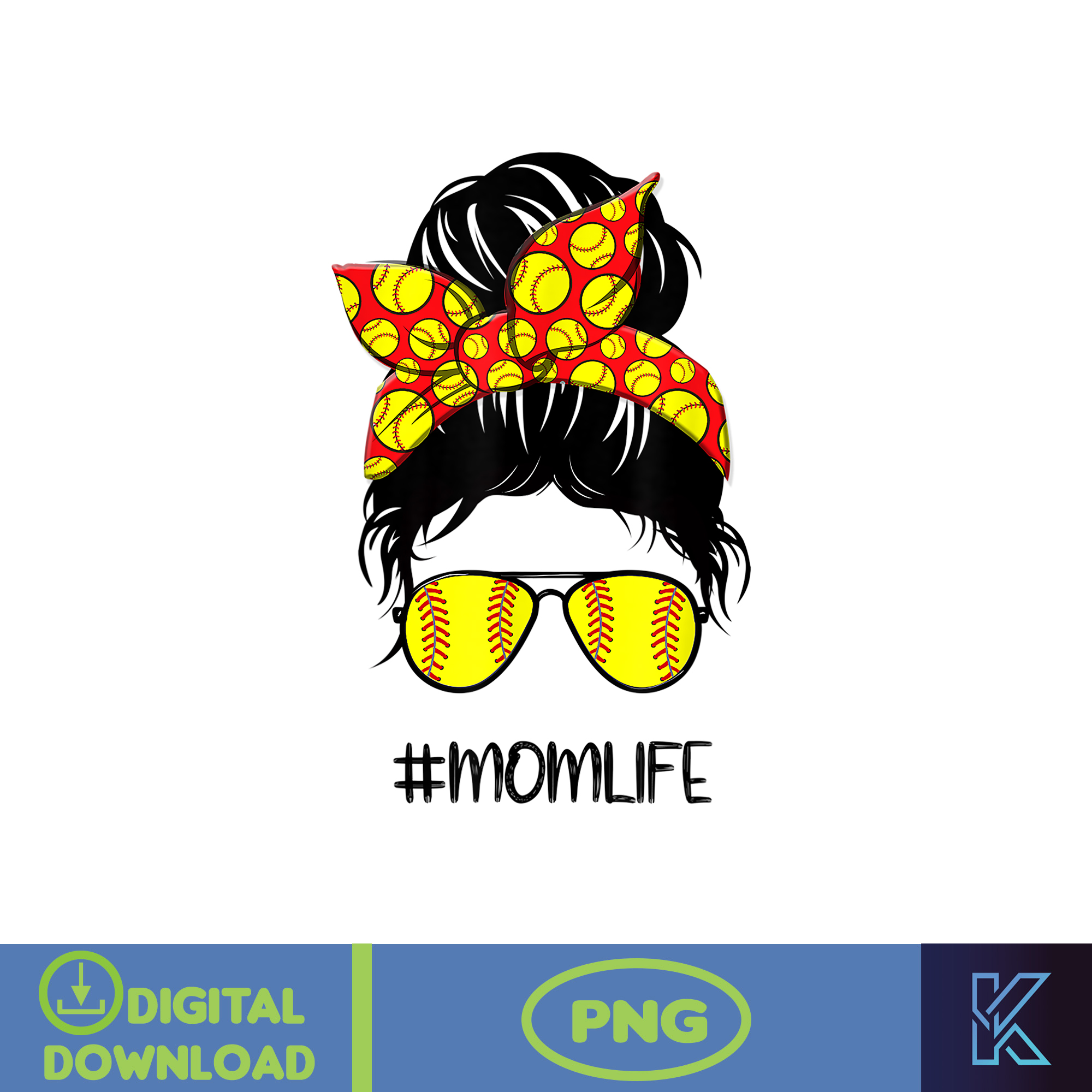 Messy Bun Life Hair Glasses PNG, Momlife PnG, Mom Png, Mothe - Inspire ...