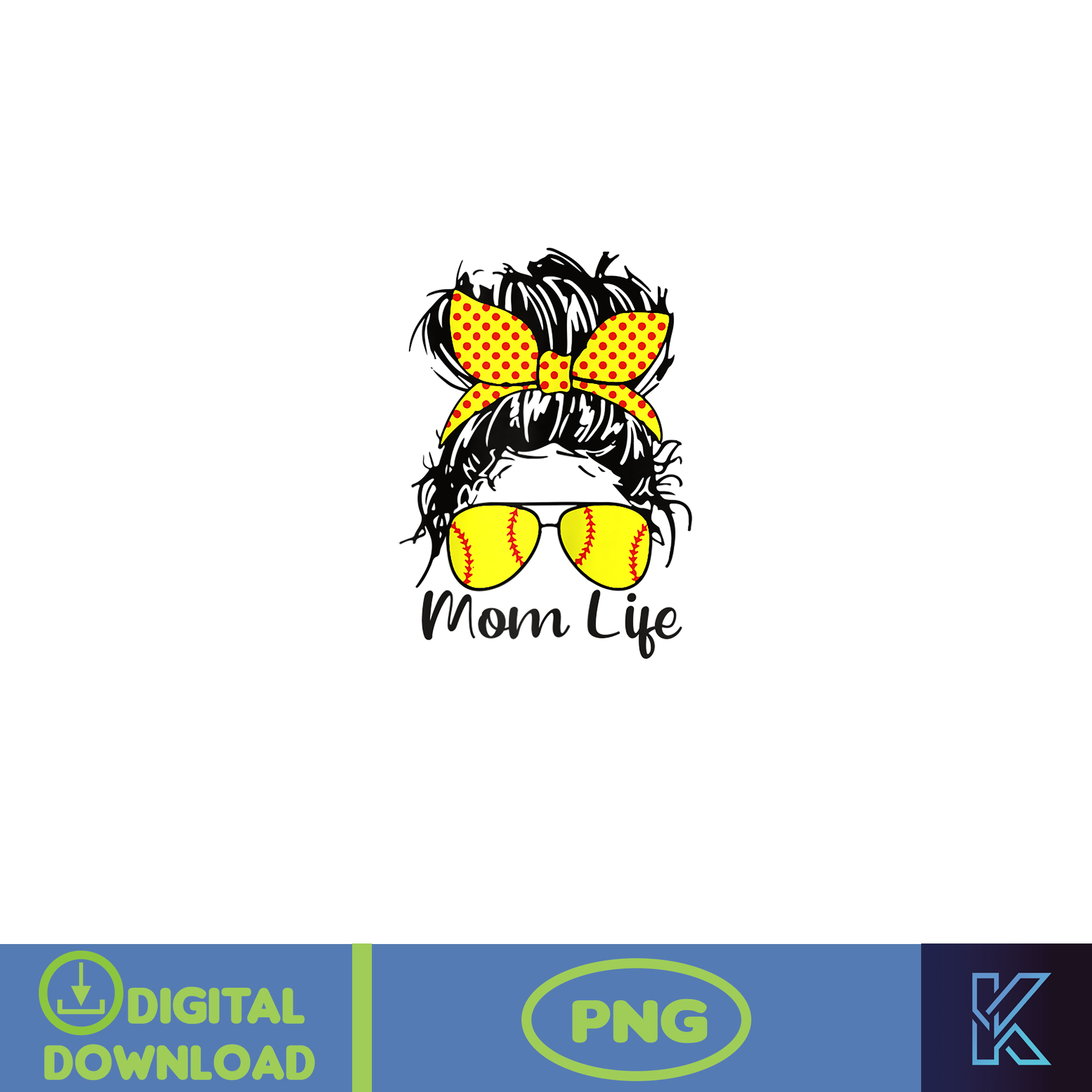 Messy Bun Life Hair Glasses PNG, Momlife PnG, Mom Png, Mothe - Inspire ...