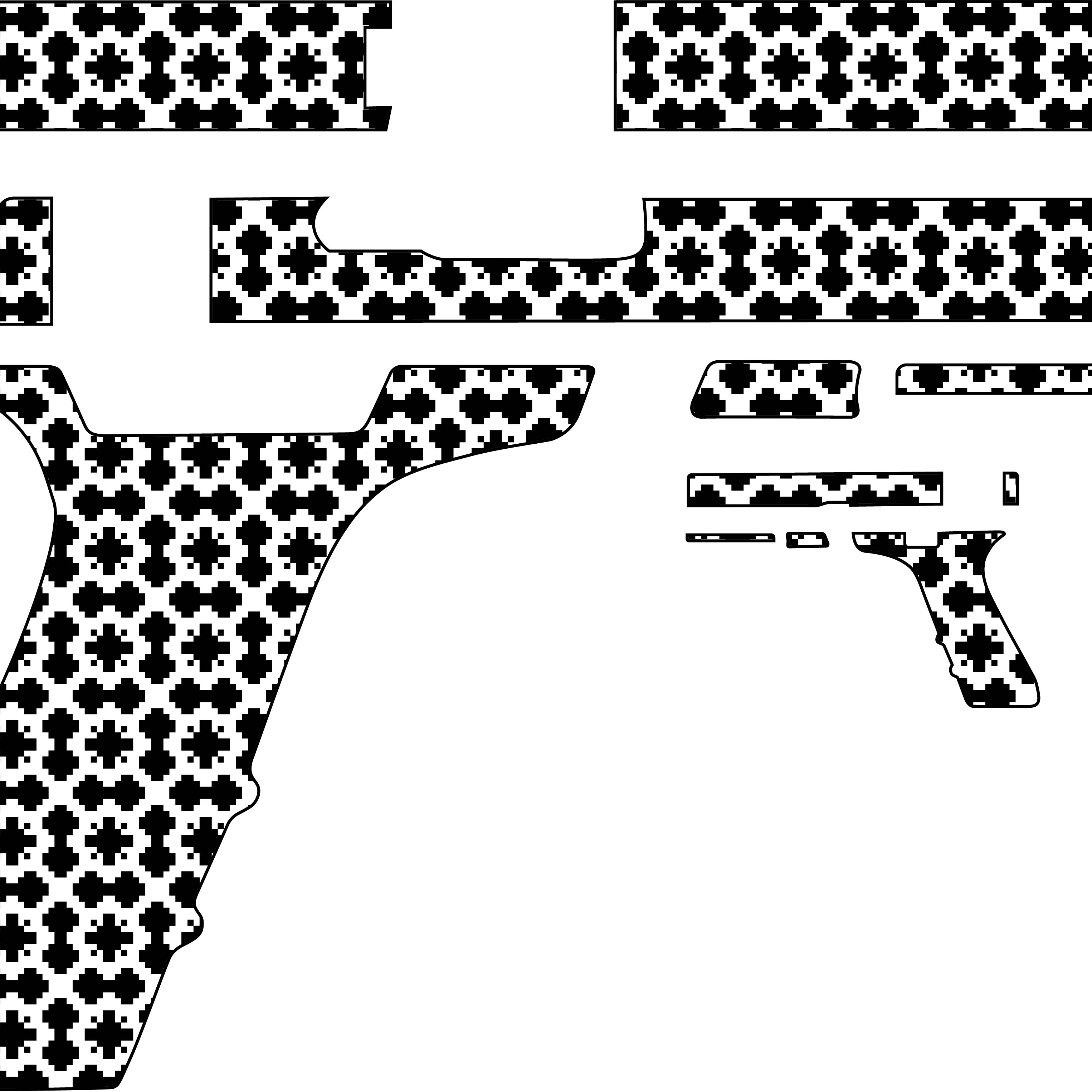 Glock 17 Gen 5 Gun Template Custom, Digital svg vector file Inspire