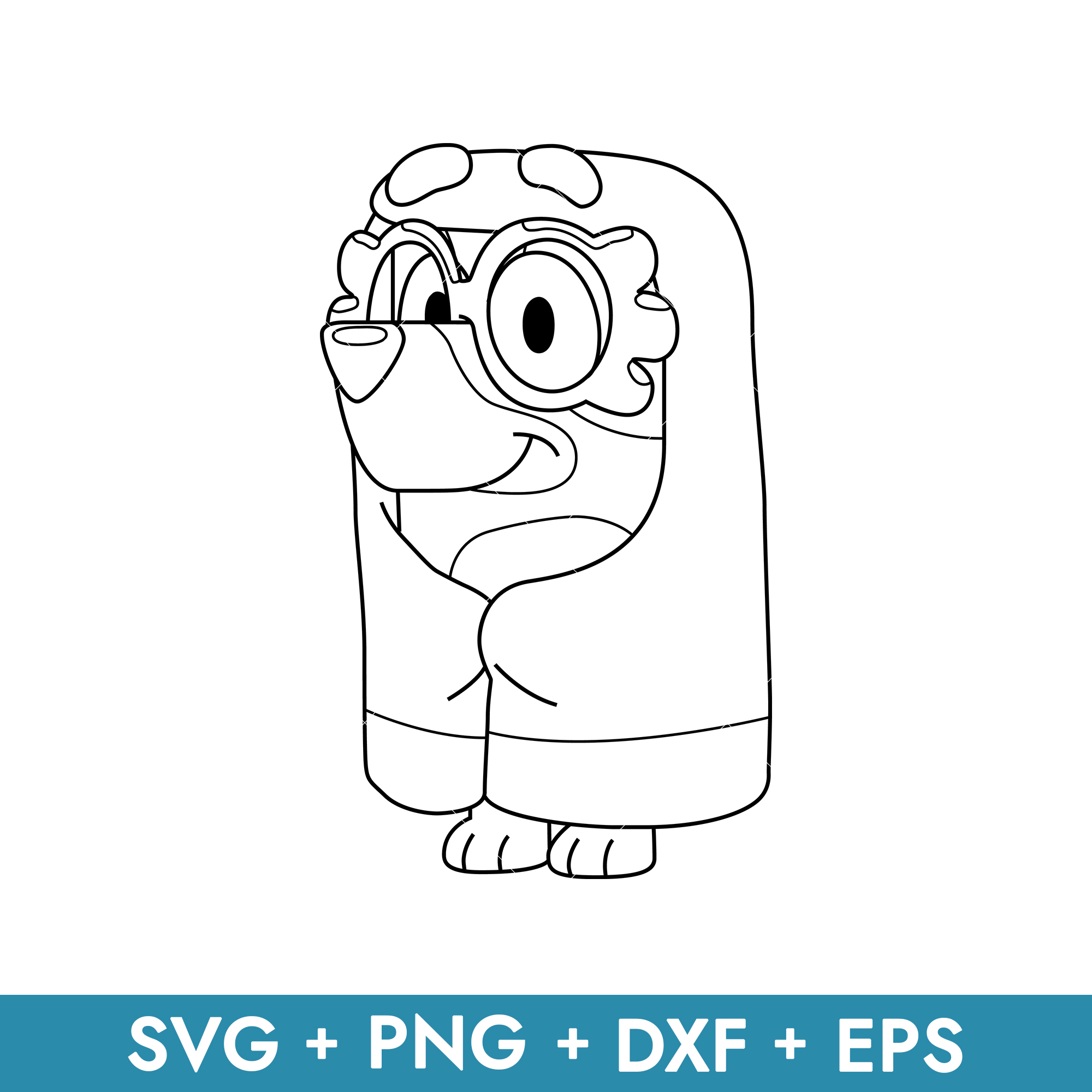 Granny Janet Outline Svg Bluey - 1679903022 Store2 Granny Janet Outline 