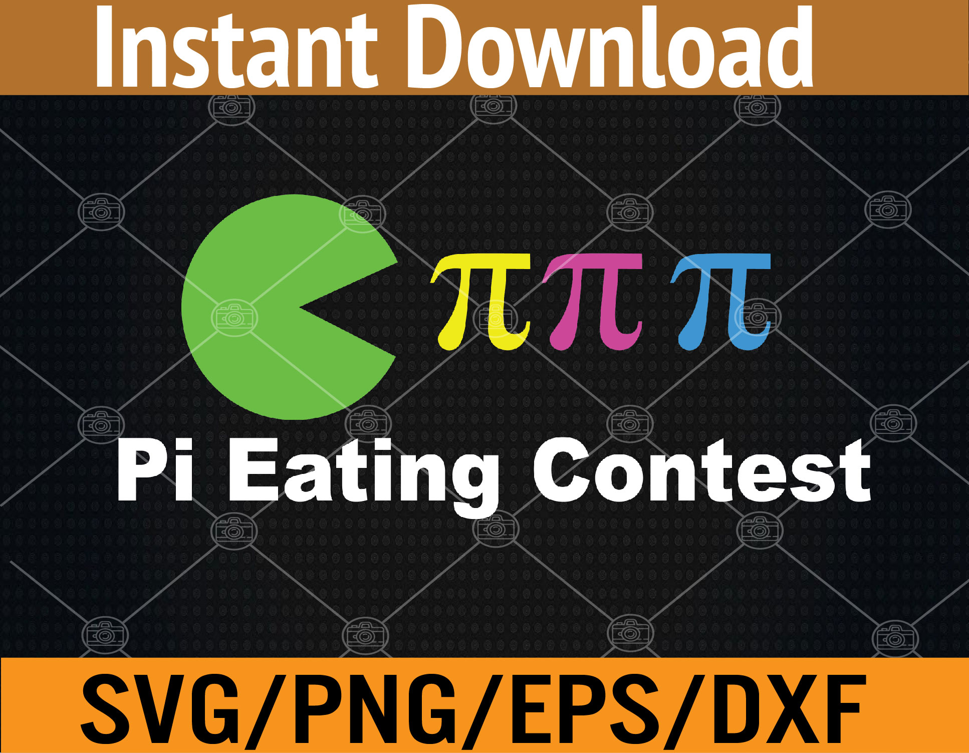 Pi Day Pi Eating Contest Funny Math Geek Svg, Eps, Png, Dxf, Inspire