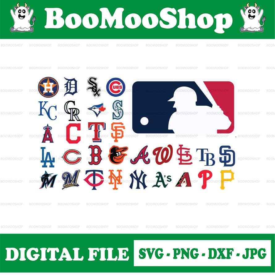MLB Logo SVG Bundle Baseball Logo MLB logo MLB Svg Clipart Inspire Uplift