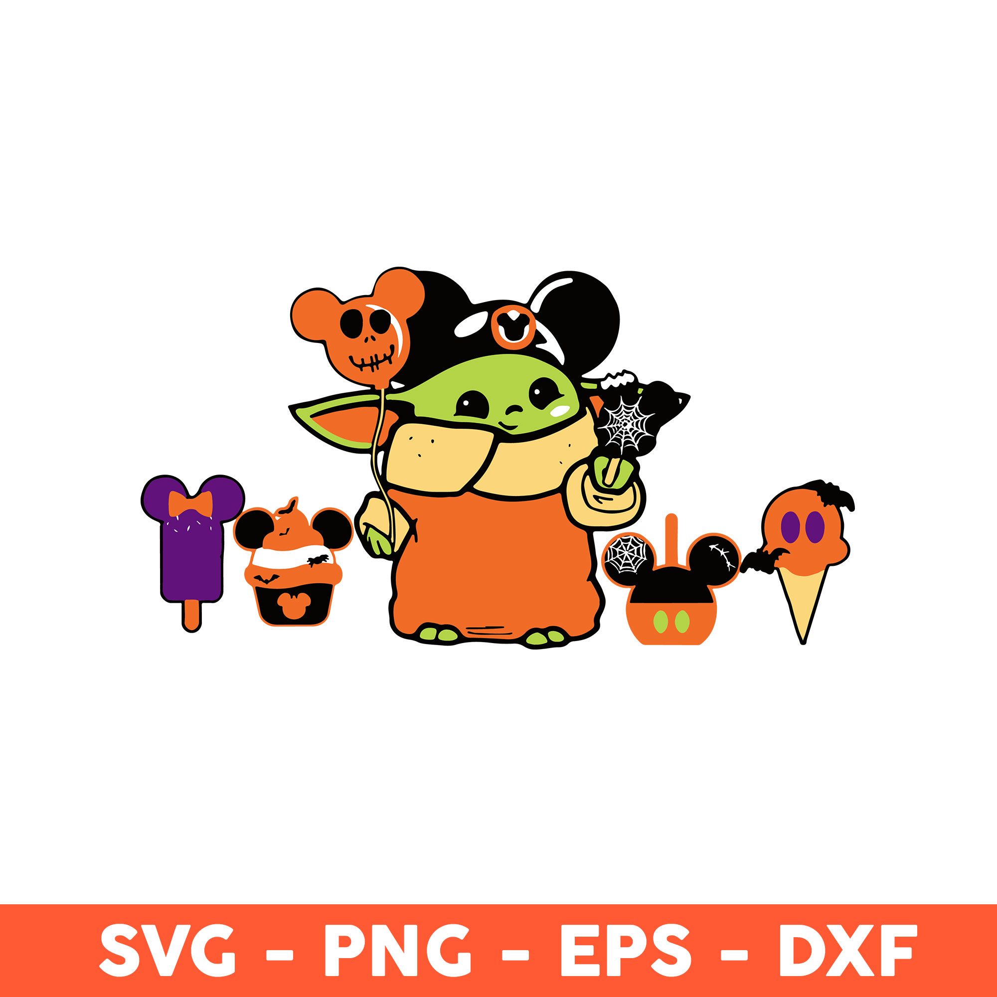 Star Wars Baby Yoda Halloween Svg, Baby Yoda Svg, Halloween Inspire