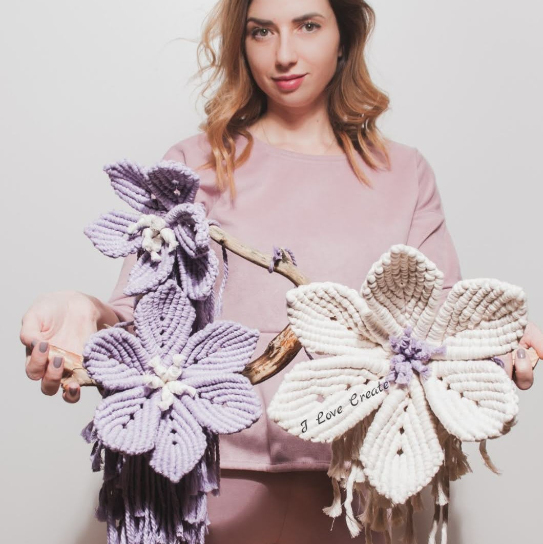 Macrame pattern flower Video tutorial macrame Macrame fiber Inspire Uplift