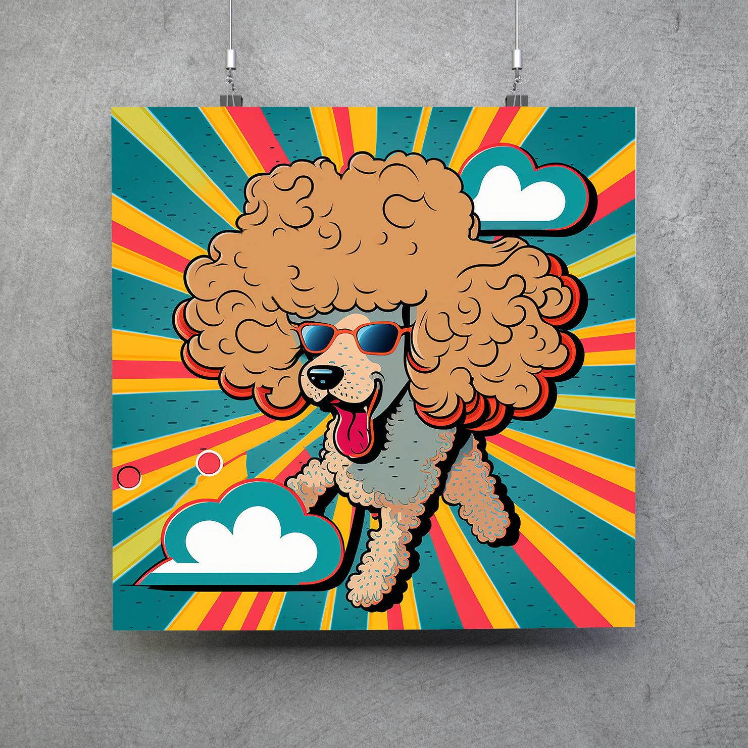 Poodle Poster - Downloadable and Printable Digital painting | Inspire ...
