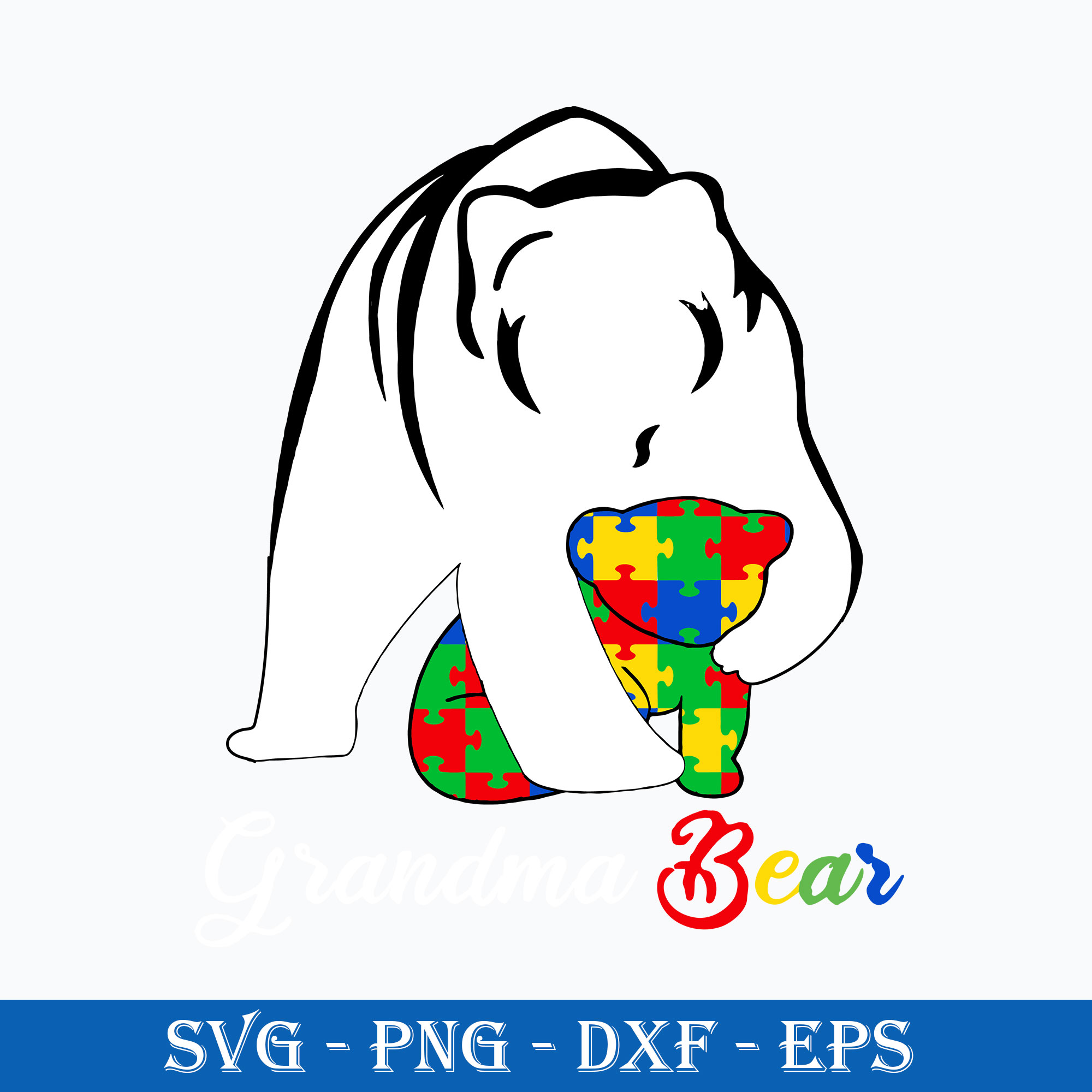 Bear Mom Svg, Autism Awareness Mom Bear Svg, Mother's Day Sv | Inspire