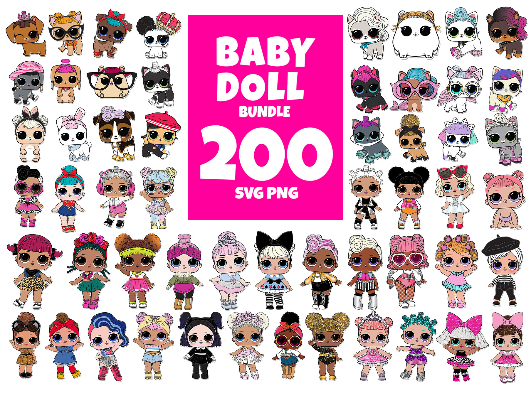 200 Files Baby Doll Bundle Svg, Trending Svg, Baby Doll Svg, | Inspire ...