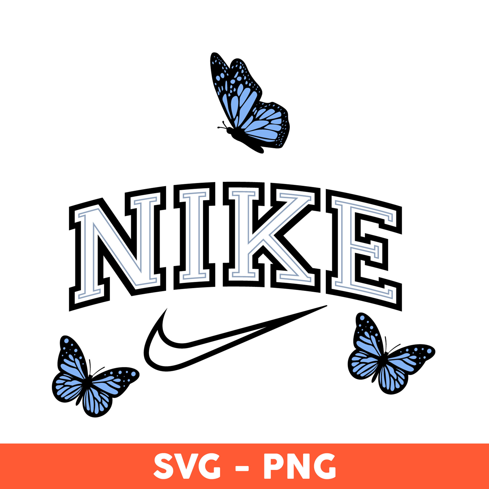 Butterfly Nike Svg, Trendy Butterfly Sports Brand Svg, Butte | Inspire ...