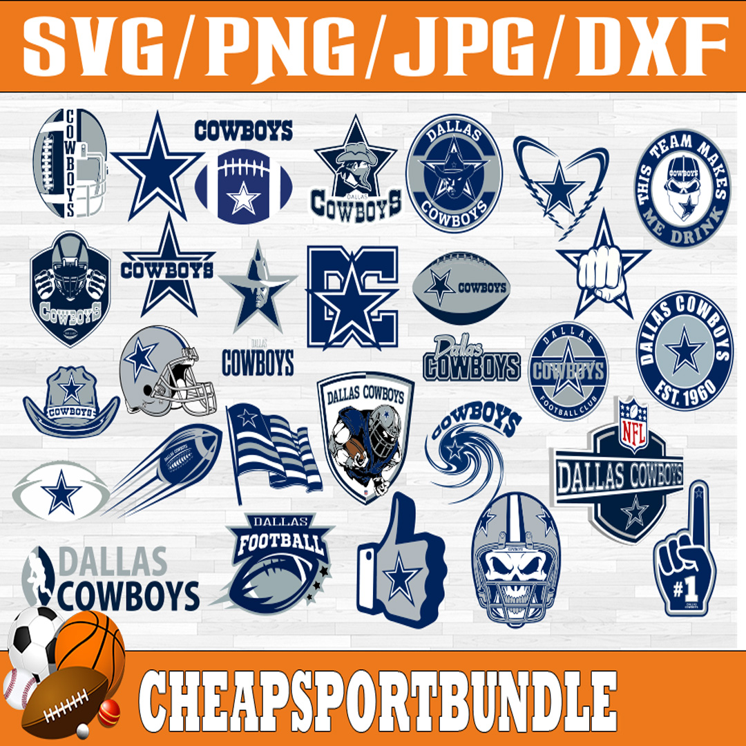 Bundle 30 Files Dallas Cowboys Football team Svg, Dallas Cow - Inspire ...