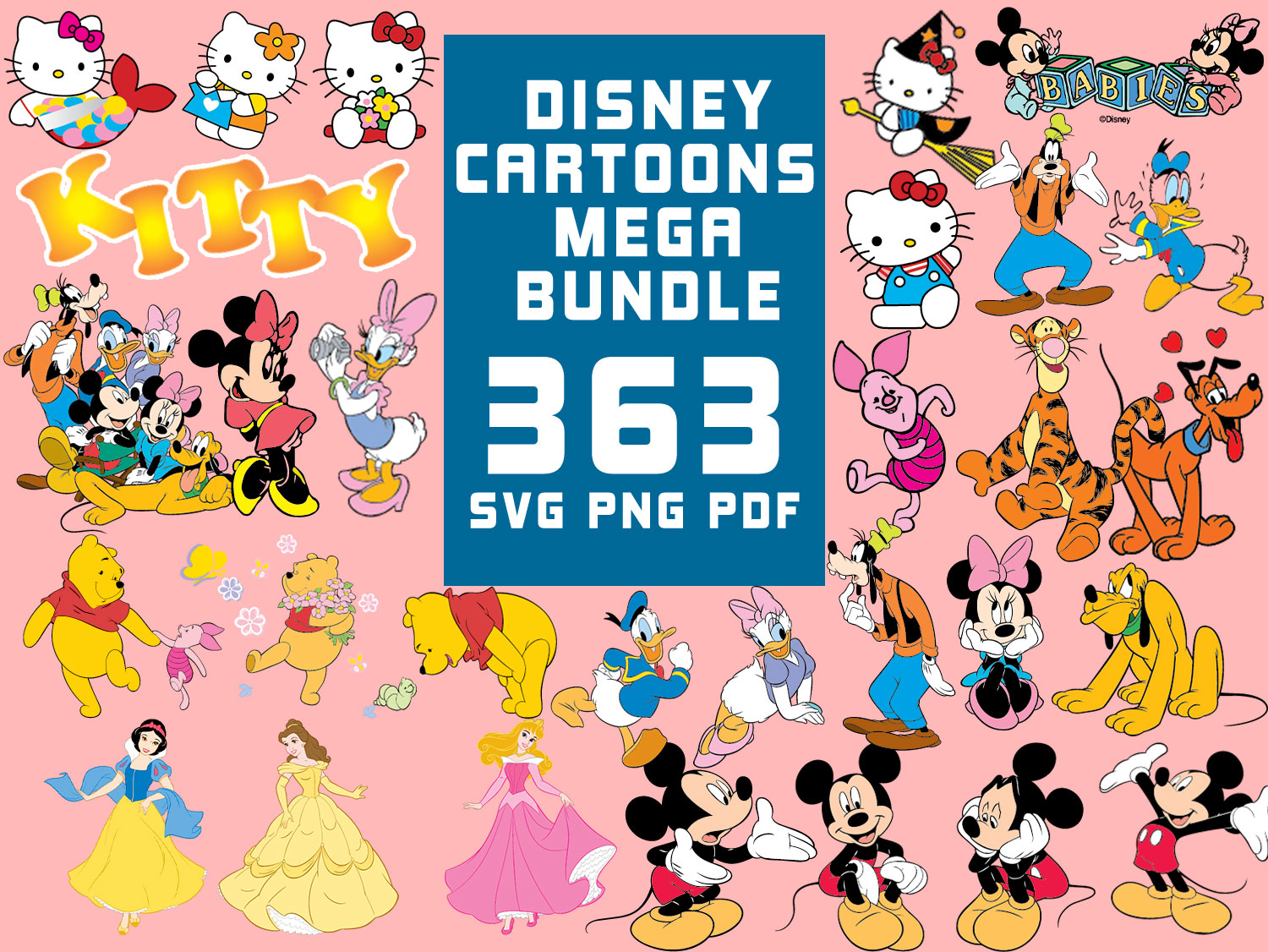Chartoon Svg 363 Mega Bundle Disney Cartoon Svg, Disney Svg, Cartoon Svg, | Inspire ...