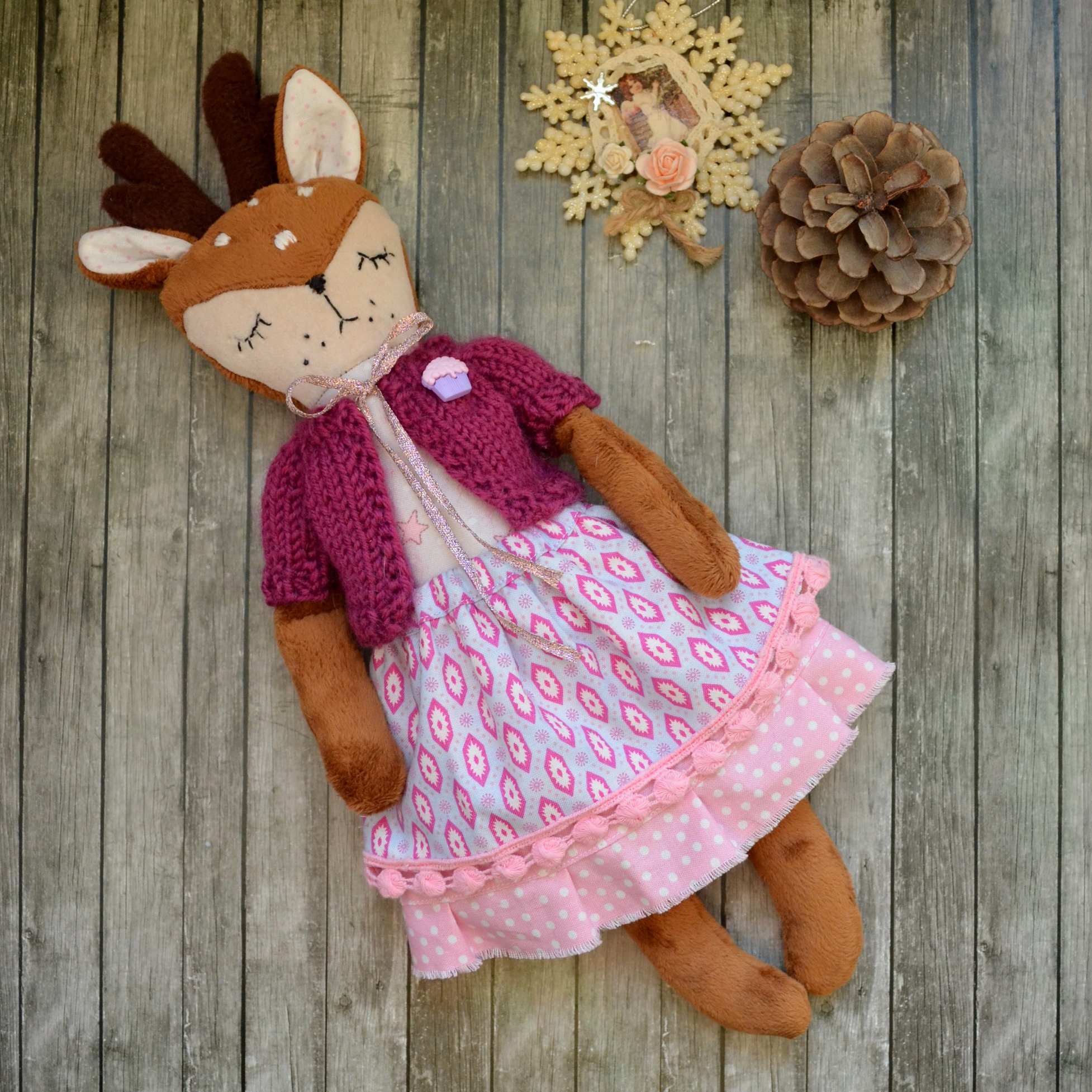 Deer doll Deer toy Reindeer Bamby Deer Girl Cloth Dolls Gift - Inspire  Uplift