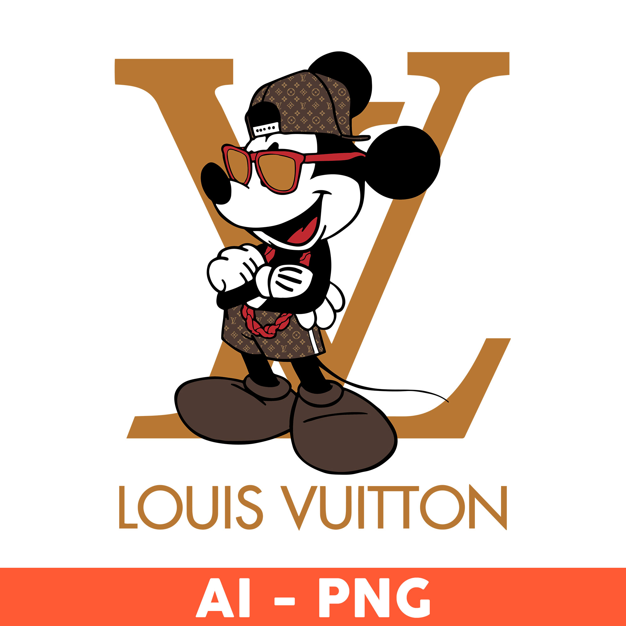 Mickey Louis Vuitton Png, Disney Png, Mickey Fashion Brand P