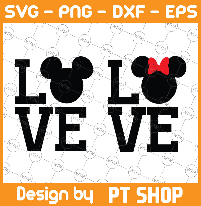 Disney love svg, disney love wording svg, minnie love svg, m - Inspire