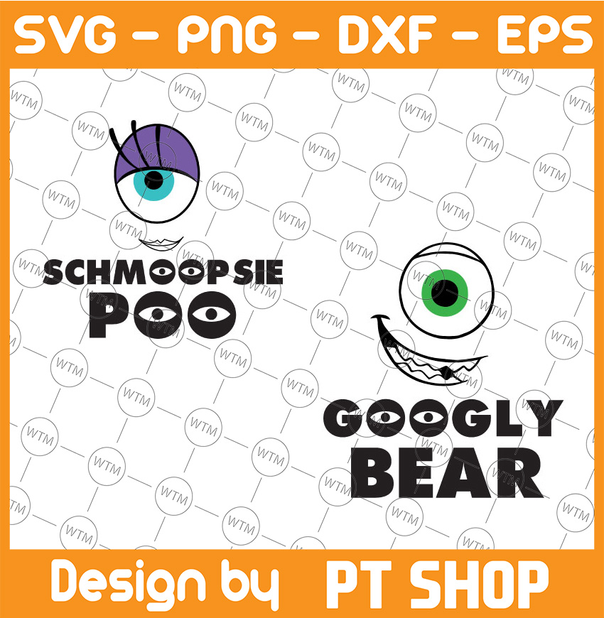 Monsters inc SVG, Schmoopsie poo svg, Googly bear svg, Coupl Inspire