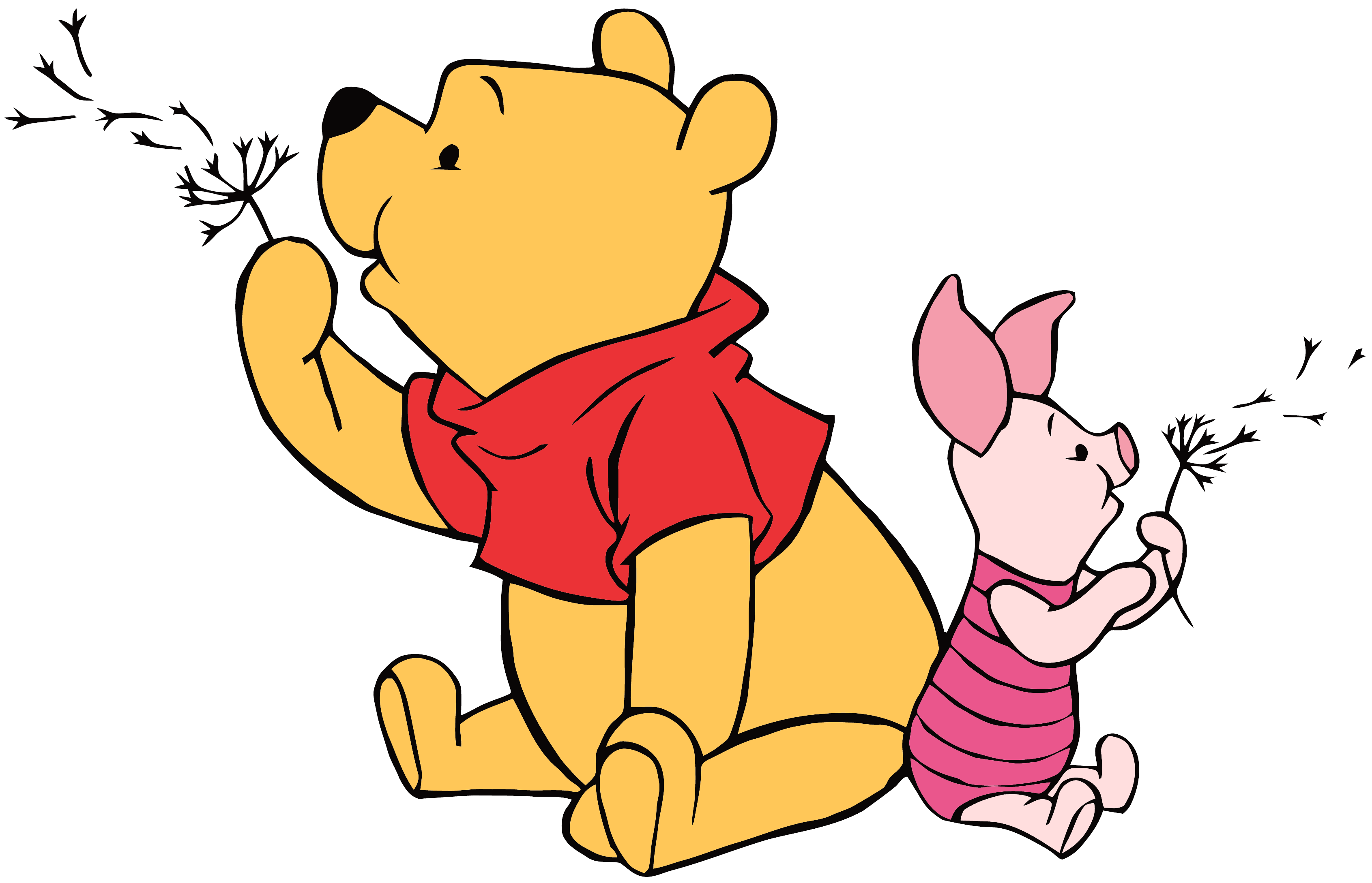 Winnie the Pooh Sitting with Piglet