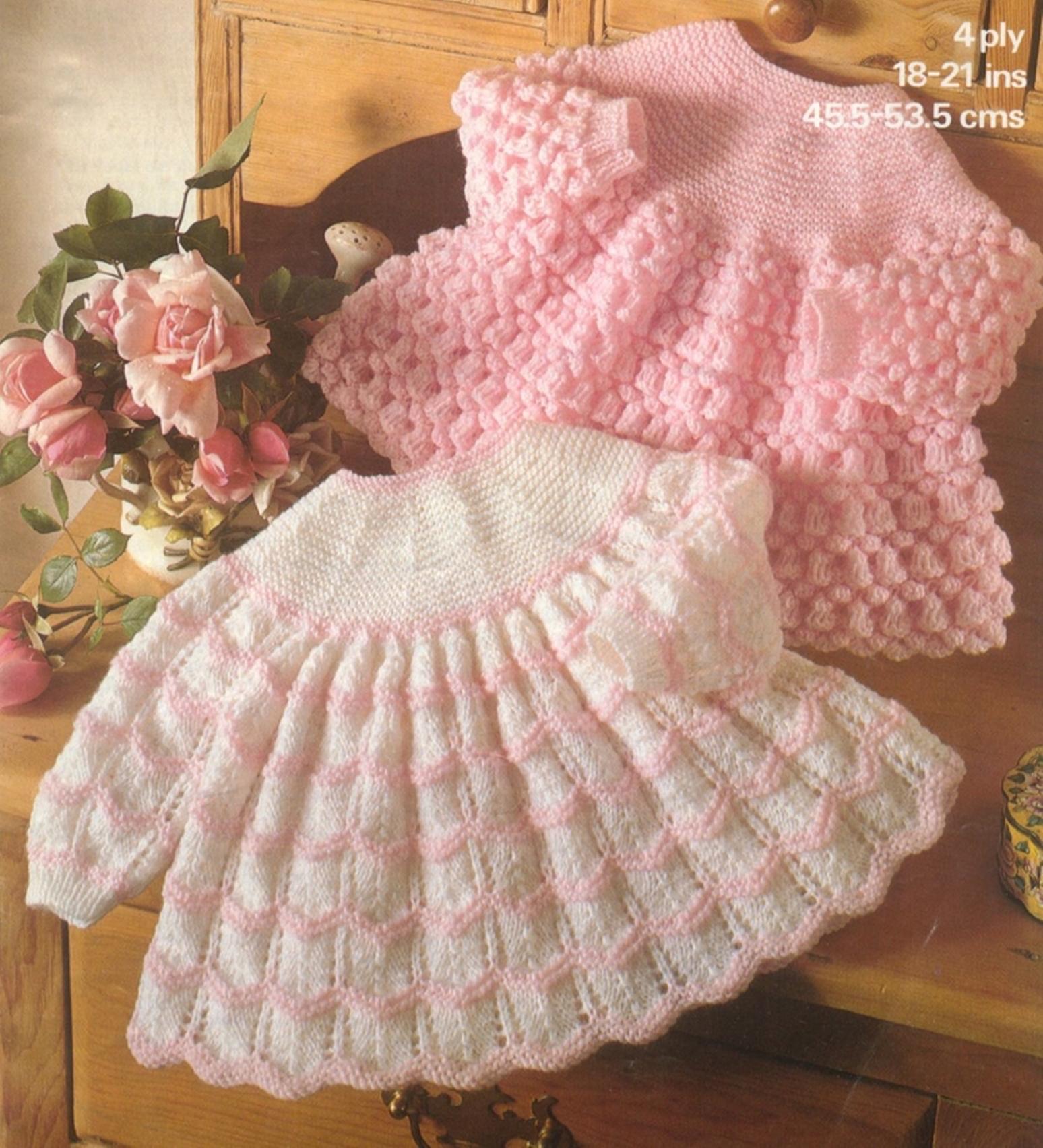 Baby Knitting Vintage Pattern, Angel Top, Size 18 to 21 Inch Inspire
