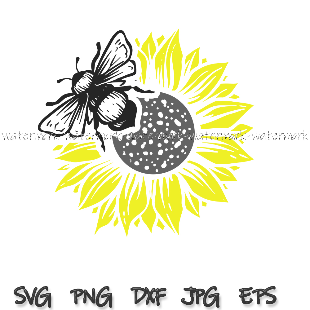 Bee and sunflower svg, Bee and sunflower png, Bee svg, Sunfl Inspire Uplift