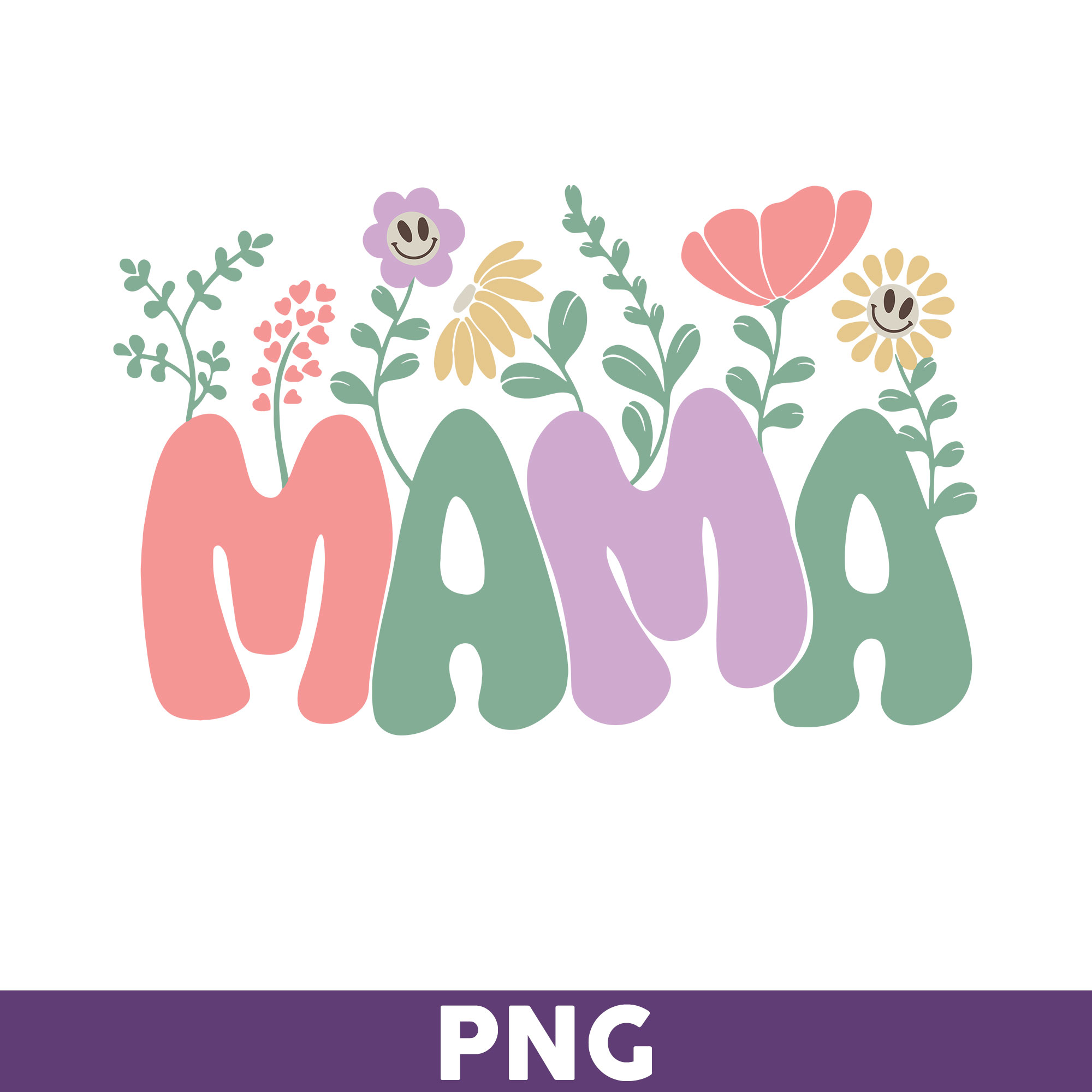 Mama With Flowers Png, Flowers Png, Mom Png, Sublimation Png - Inspire ...