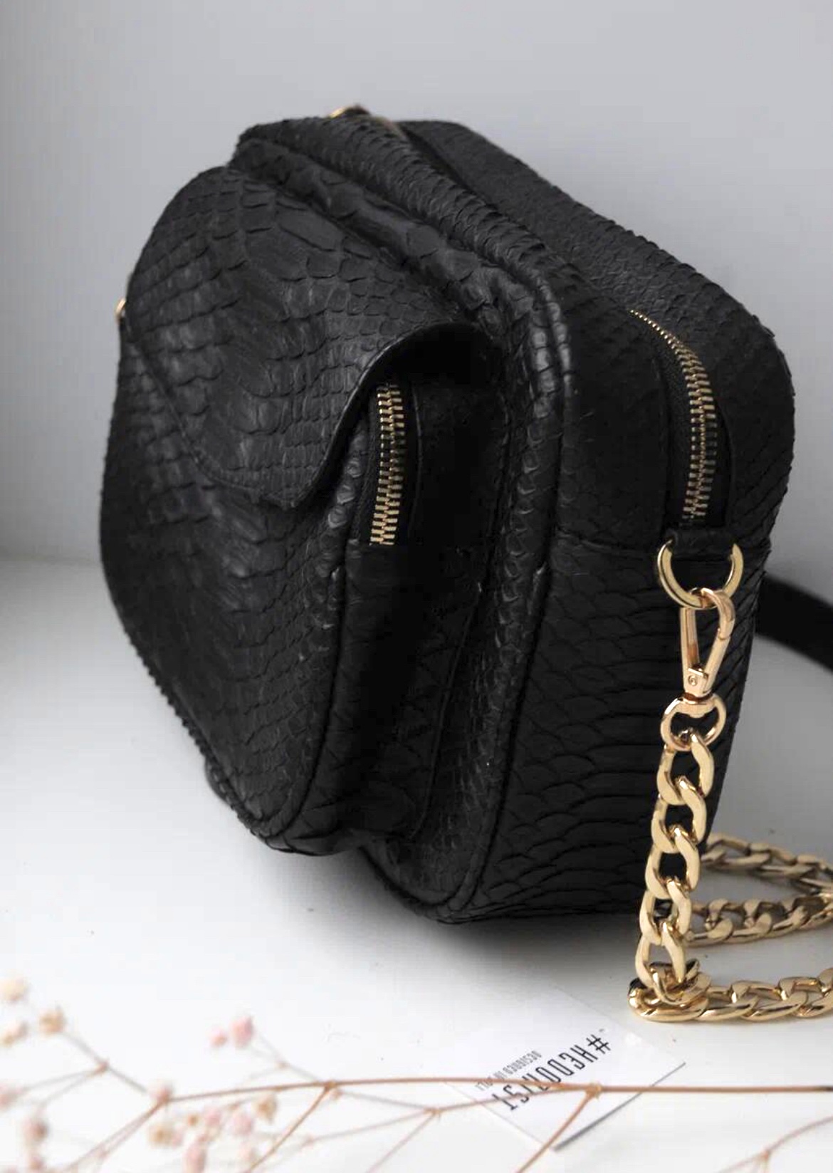 Genuine python skin crossbody sport bag with pocket | design | Inspire ...