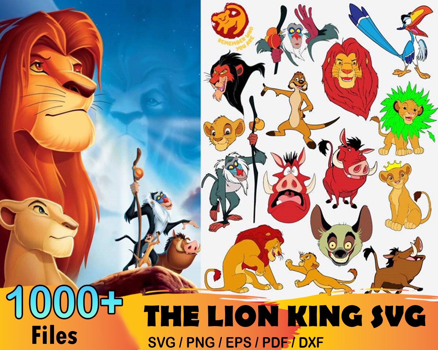 1000 Lion King Bundle Svg, Lion King Characters, Simba Svg | Inspire Uplift