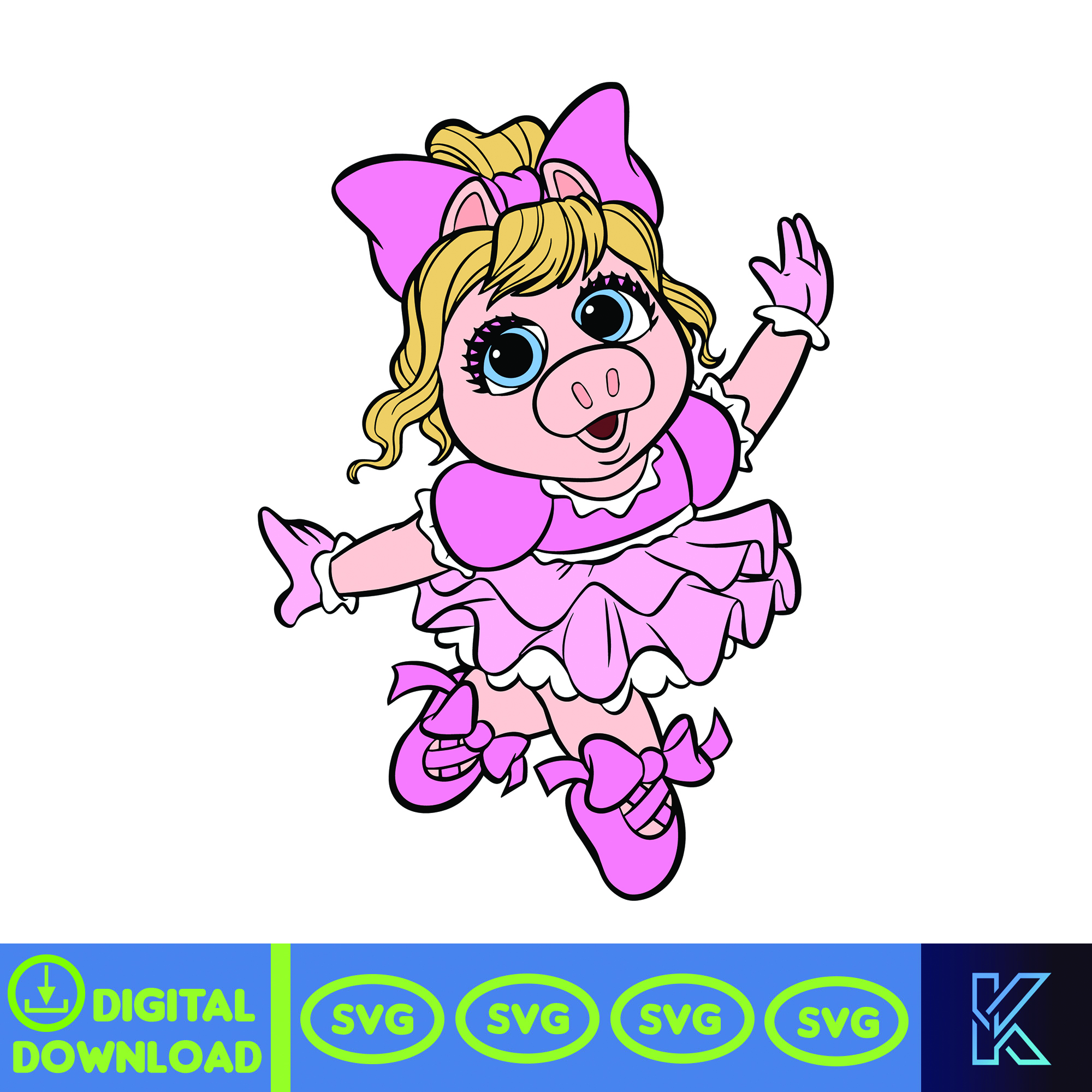 Muppet Vector Muppets SVG, Digital download, SVG, PNG, Design, Clipart, Cr - Inspire ...