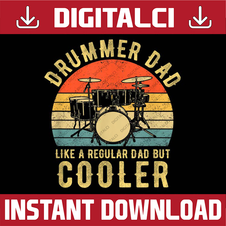 Drummer Dad Like A Regular Vintage Drummer Dad Father's Day Inspire