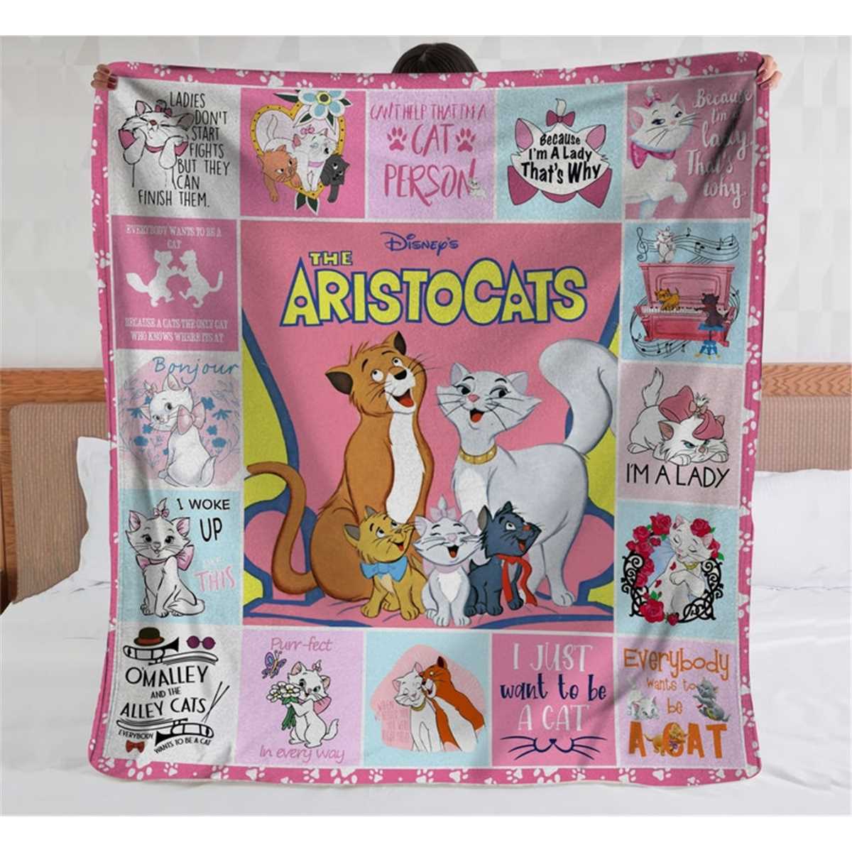 The Aristocats Blanket, Disney Cats Sofa Blanket, Walt Disne Inspire Uplift