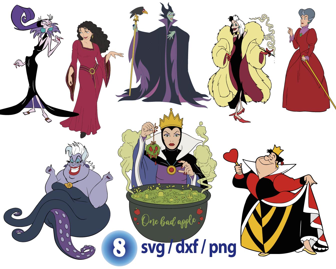 Disney villains svg, bad girl svg, Disney wicked svg, restin | Inspire