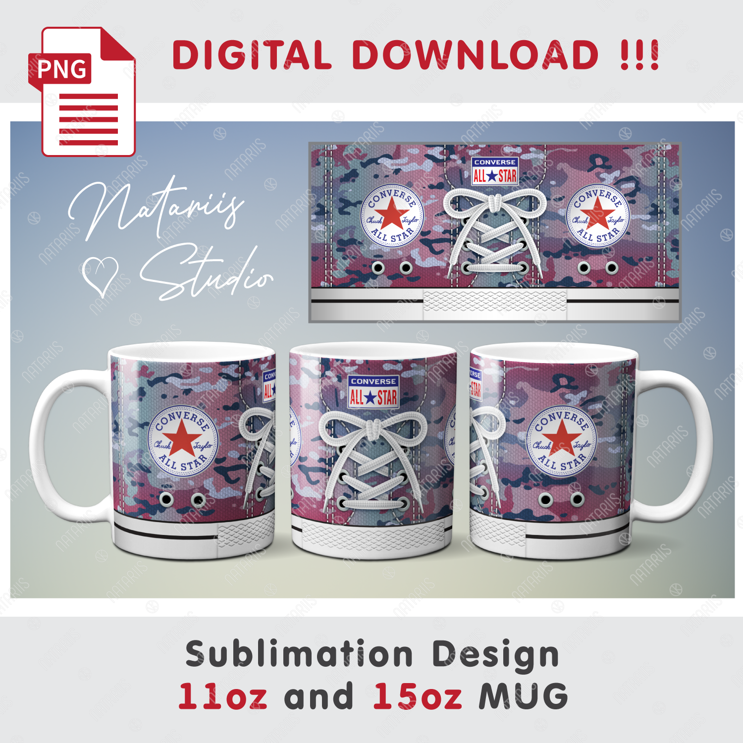 Converse Sublimation Template 11oz 15oz Mug Inspire Uplift