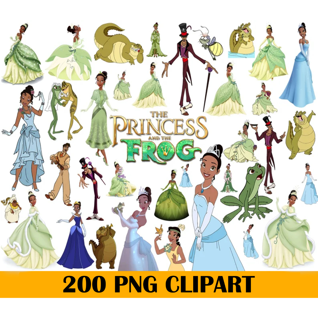 200 Princess And The Frog Clipart, Tiana Princess Disney Cli