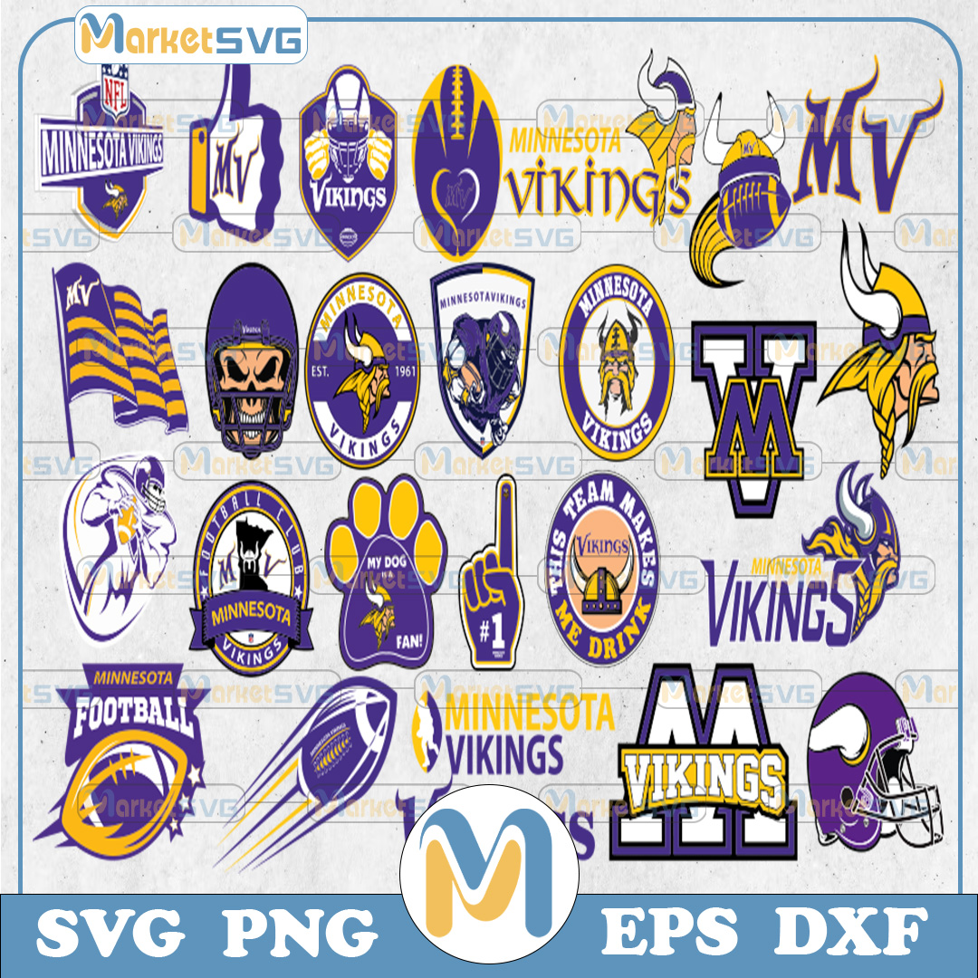 26 Files Minnesota Vikings Football team Svg, Minnesota Viki Inspire