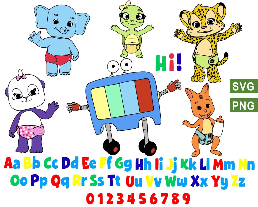 Word Party animals svg, Word Party zebra svg, Word Party ele Inspire