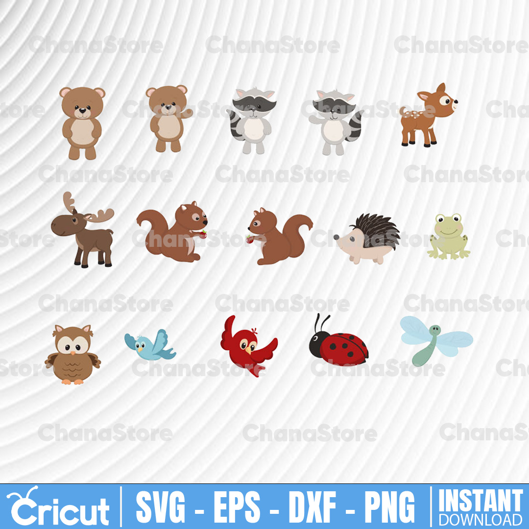 Woodland Animals SVG Bundle. Woodland Creatures SVG. Cricut - Inspire Uplift