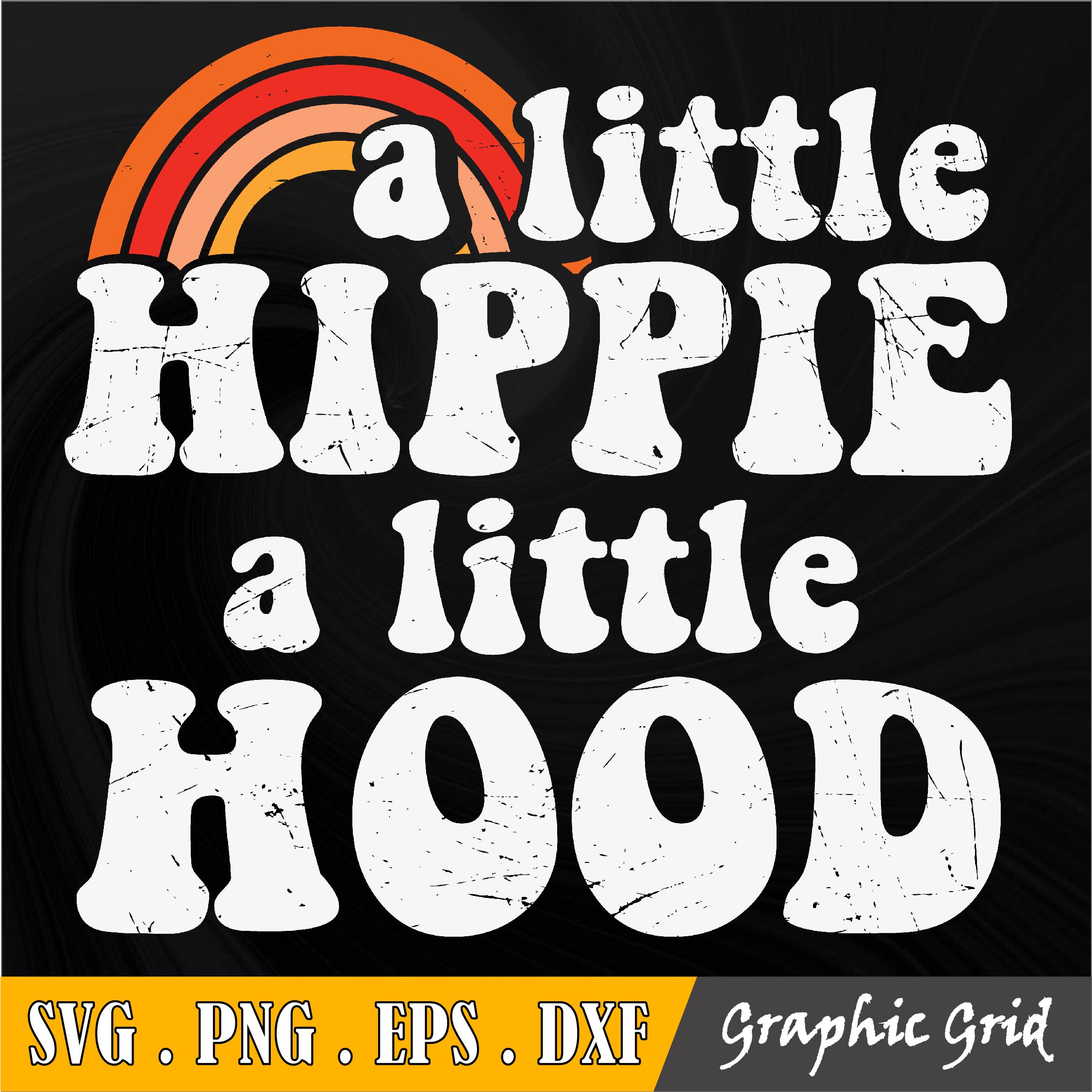 A Little Hippie A Little Hood SVG Peace Sign PNG Funny Groov Inspire
