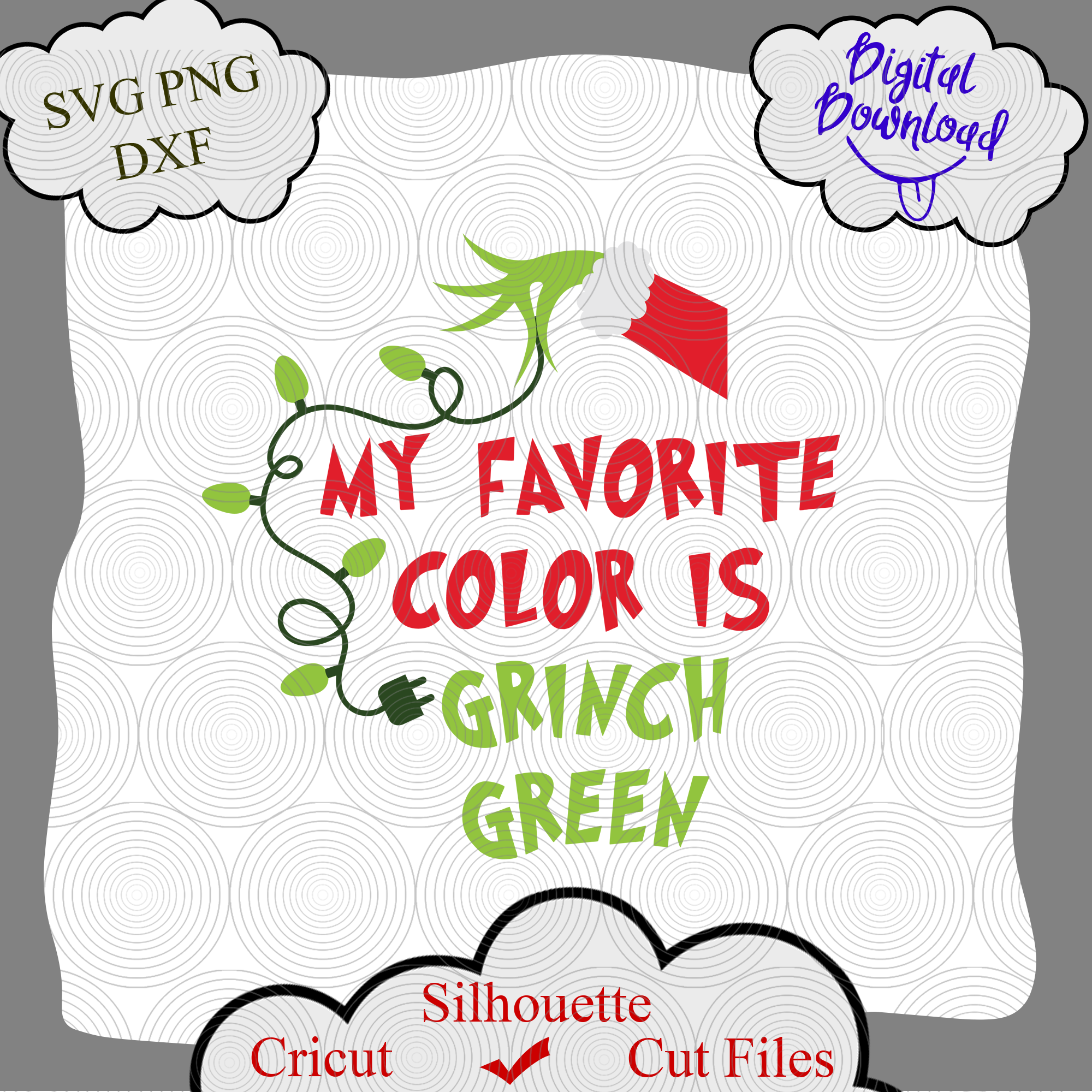 My favorite color is my grinch green quote, Grinch svg, grin - Inspire ...