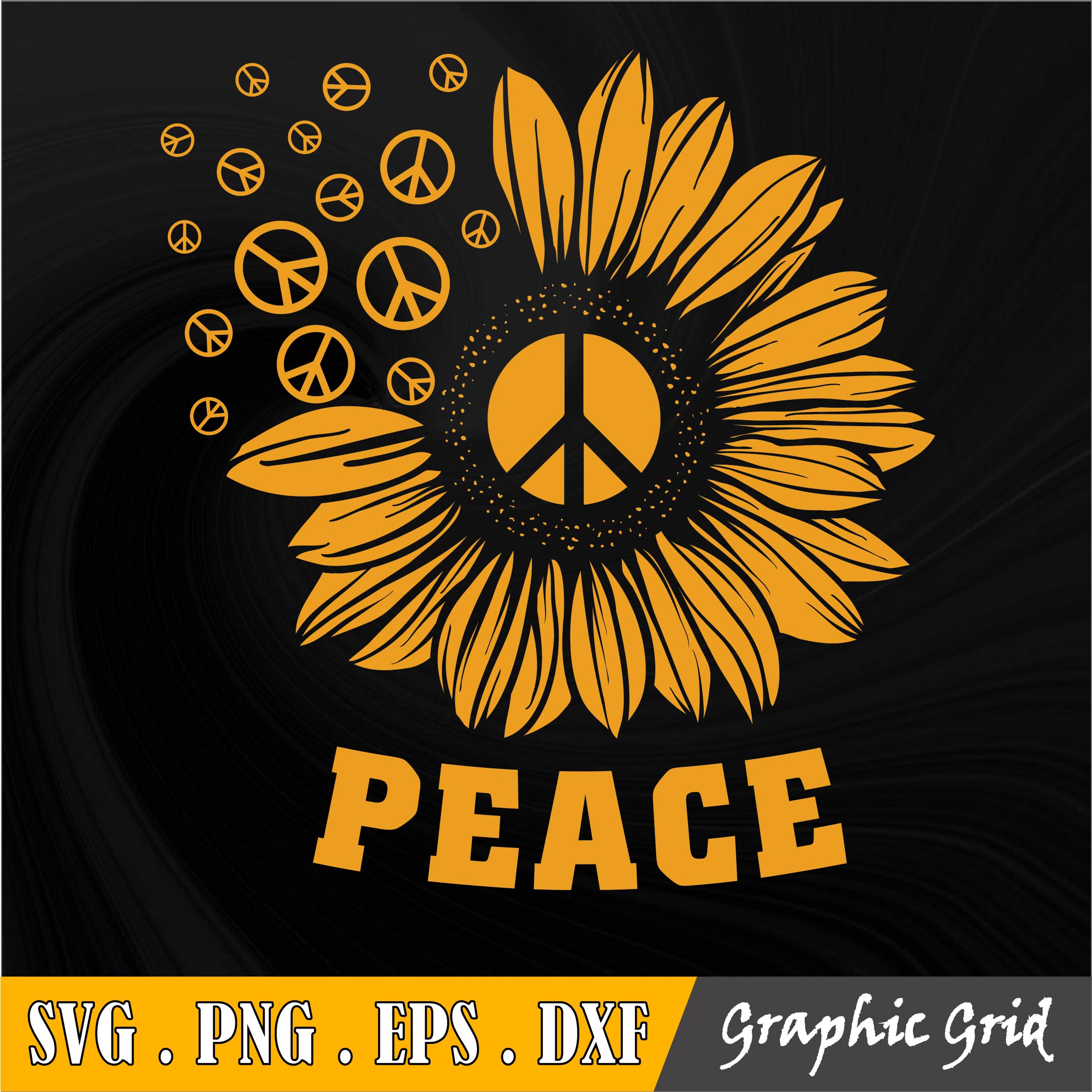 Peace Sunflower SVG, Peace SVG, Sunflower svg, Peace Day svg Inspire