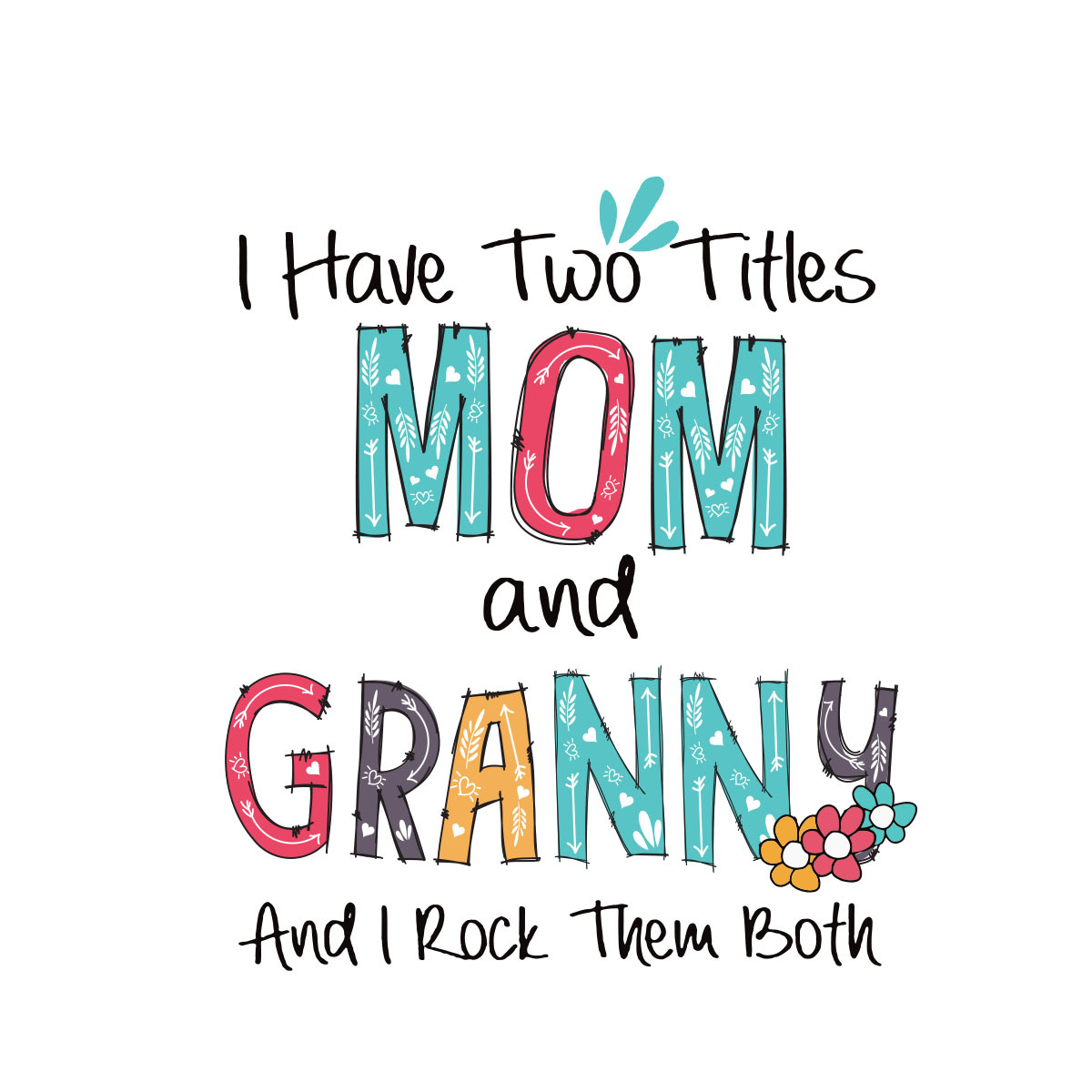 I Have Two Titles Mom And Granny And I Rock Them Both Svg, M - Inspire ...