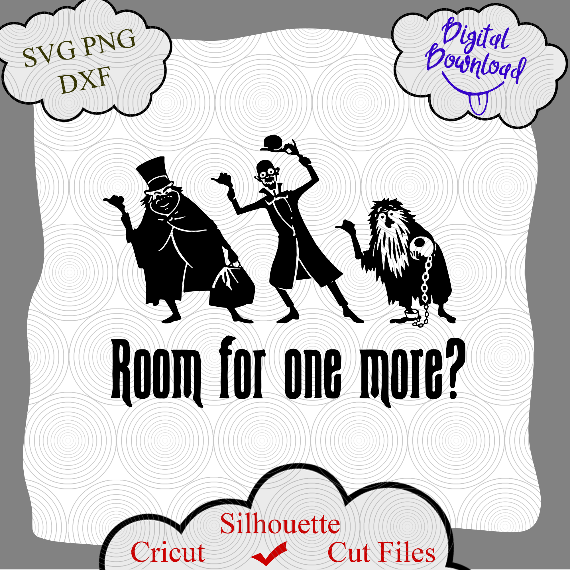 Room For One More Hitchhikers Haunted Mansion Halloween SVG | Inspire ...