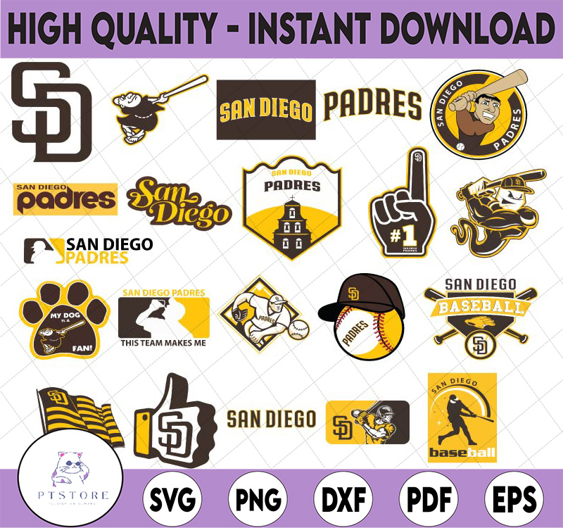 21 Files San Diego Padres Svg, Cut Files, Baseball Clipart, Inspire