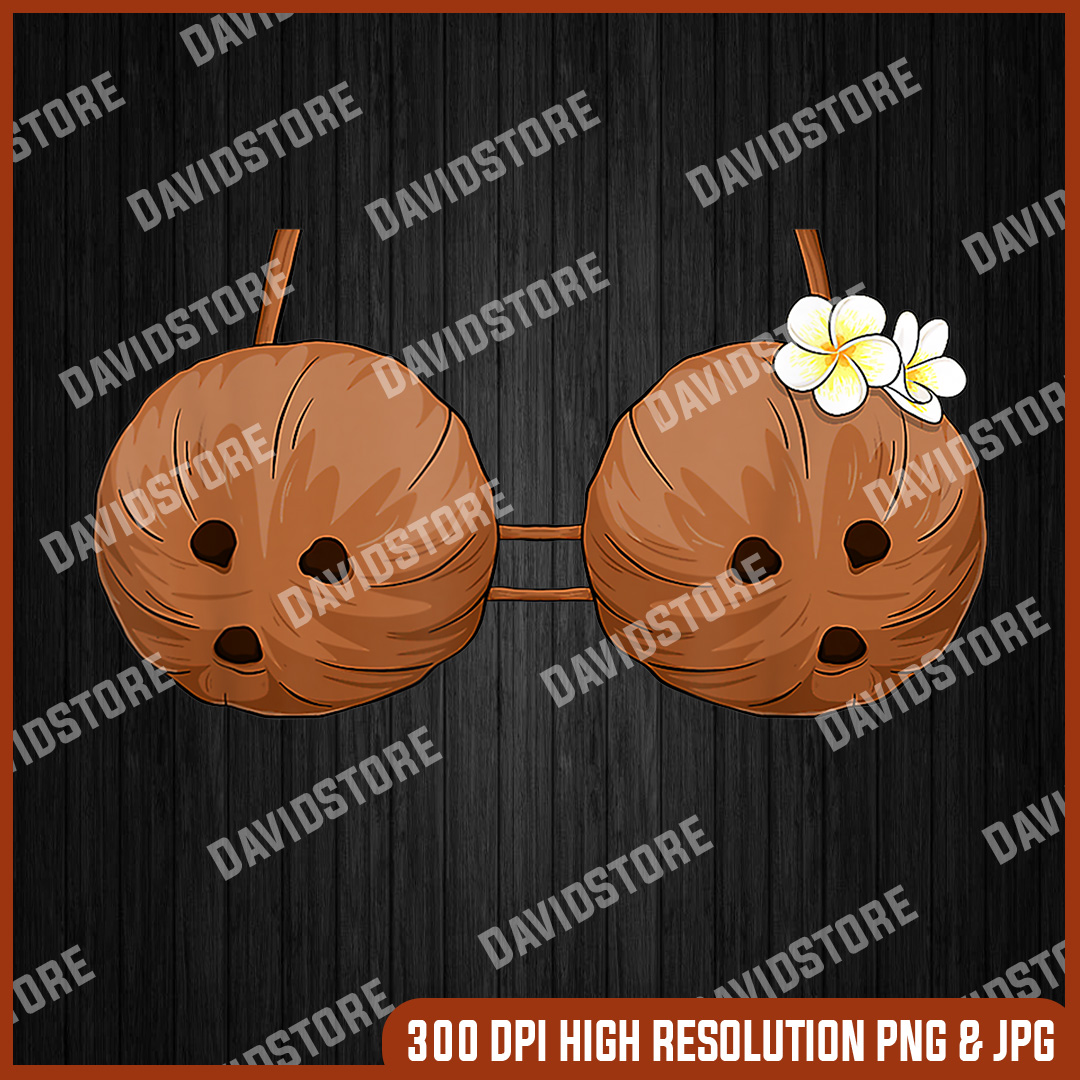 Summer Coconut Bra Halloween Costume Hawaii Aloha Beach png, - Inspire
